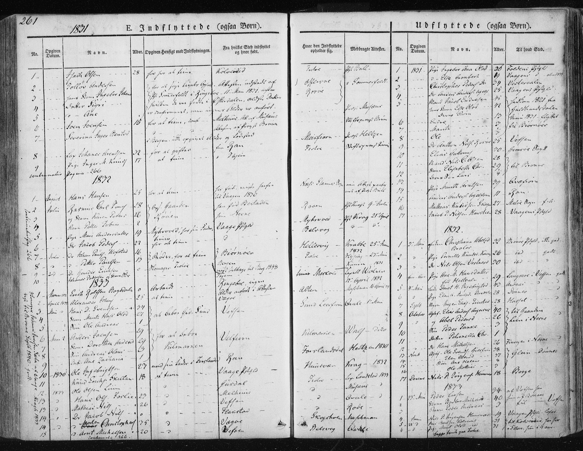 Ministerialprotokoller, klokkerbøker og fødselsregistre - Nordland, SAT/A-1459/830/L0447: Parish register (official) no. 830A11, 1831-1854, p. 261