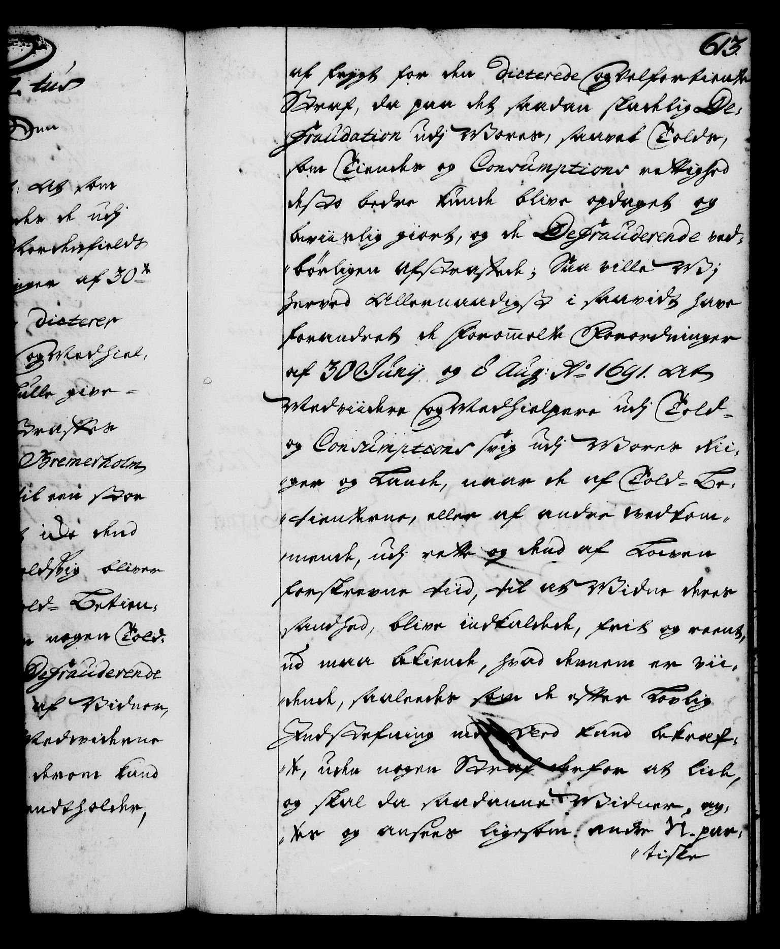 Rentekammeret, Kammerkanselliet, RA/EA-3111/G/Gg/Gga/L0001: Norsk ekspedisjonsprotokoll med register (merket RK 53.1), 1720-1723, p. 613