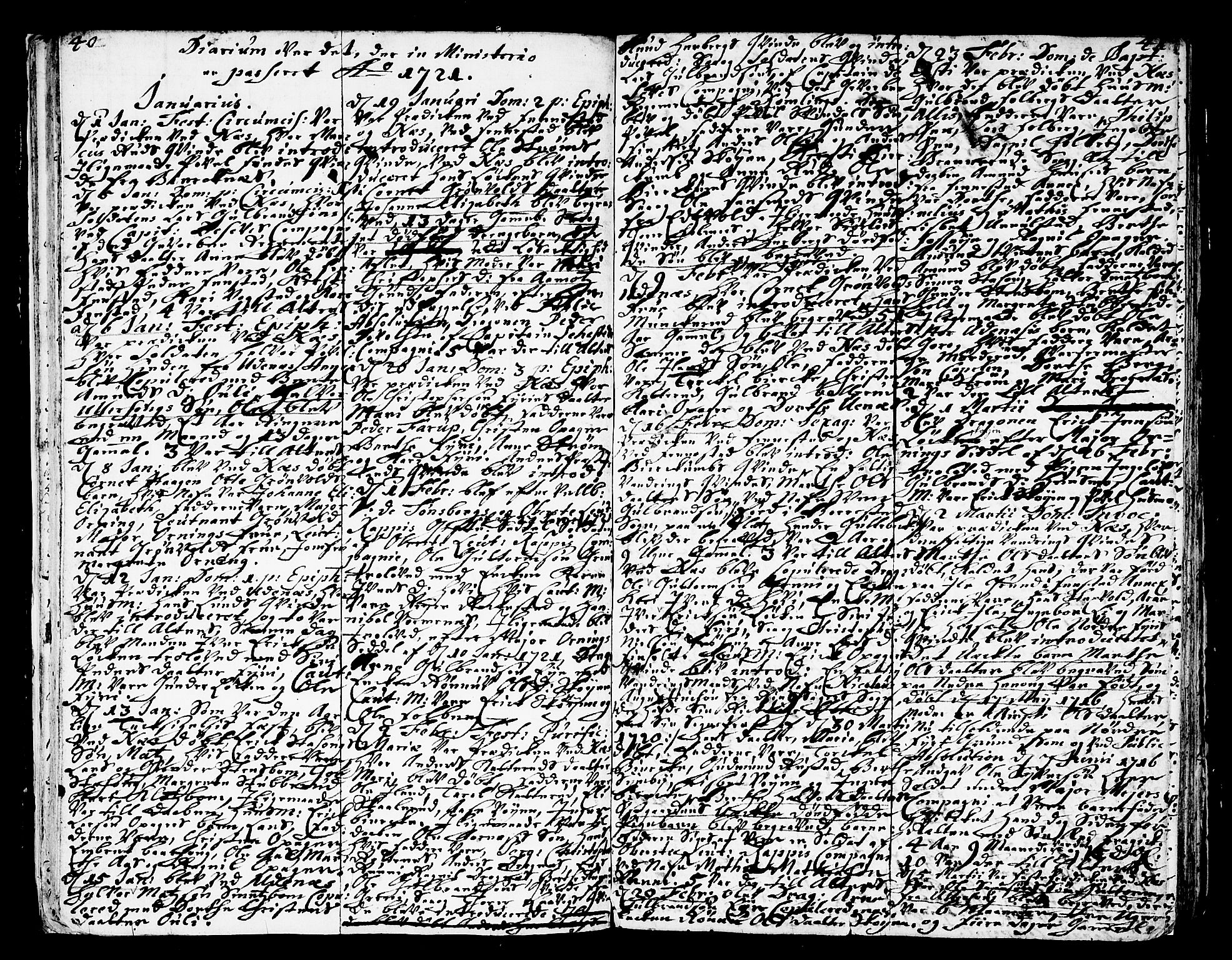 Nes prestekontor Kirkebøker, SAO/A-10410/F/Fa/L0002: Parish register (official) no. I 2, 1717-1734, p. 40-41