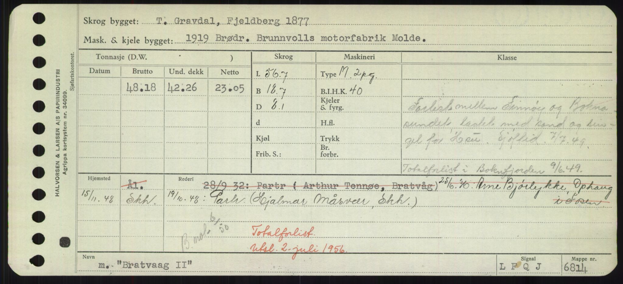 Sjøfartsdirektoratet med forløpere, Skipsmålingen, RA/S-1627/H/Hd/L0005: Fartøy, Br-Byg, p. 145