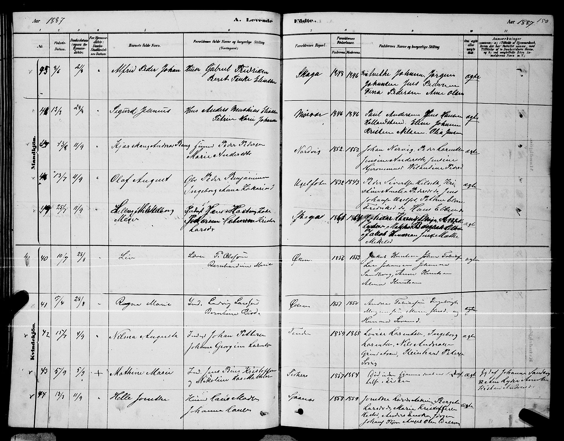 Ministerialprotokoller, klokkerbøker og fødselsregistre - Nordland, AV/SAT-A-1459/834/L0513: Parish register (copy) no. 834C04, 1877-1892, p. 150