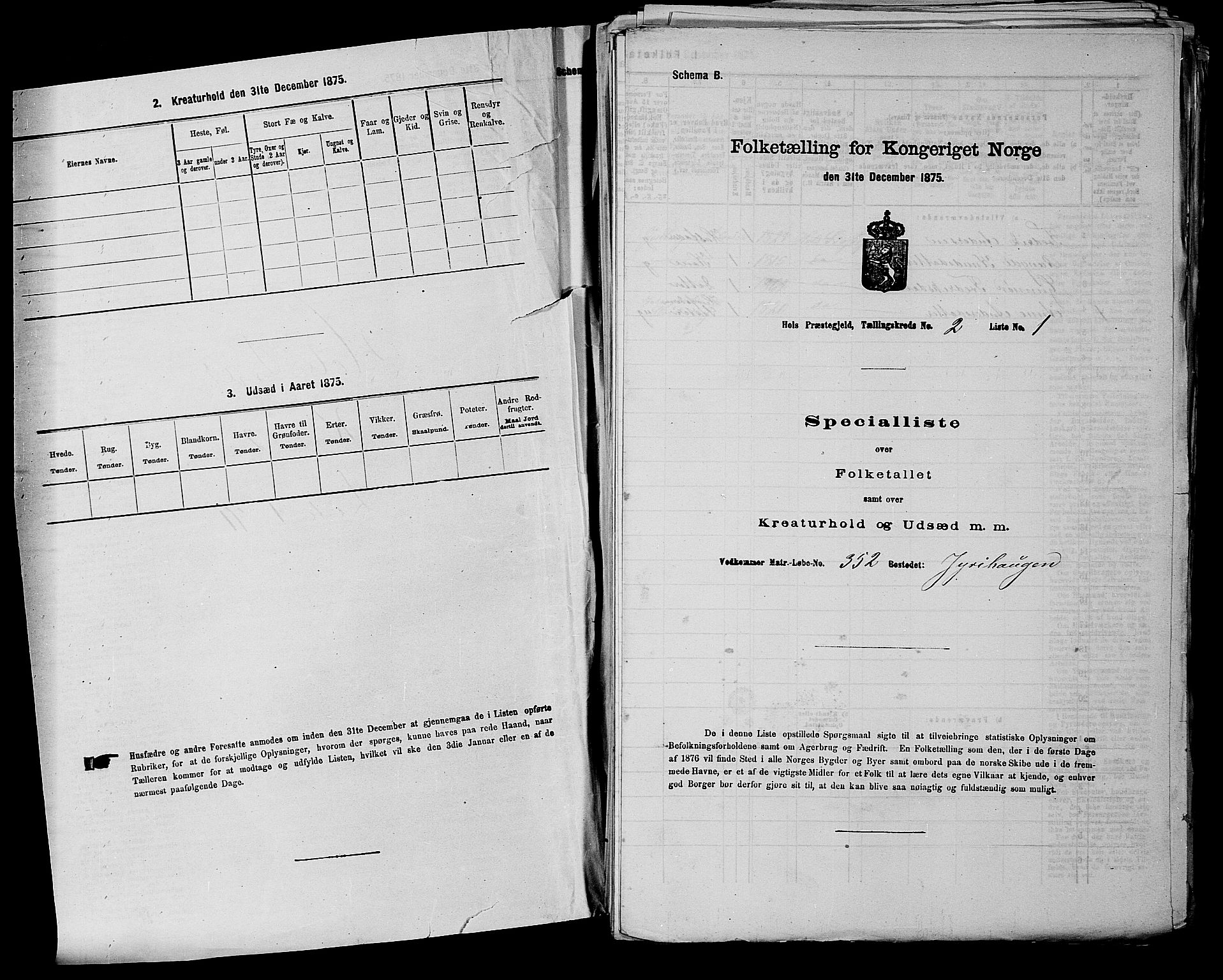 SAKO, 1875 census for 0620P Hol, 1875, p. 158