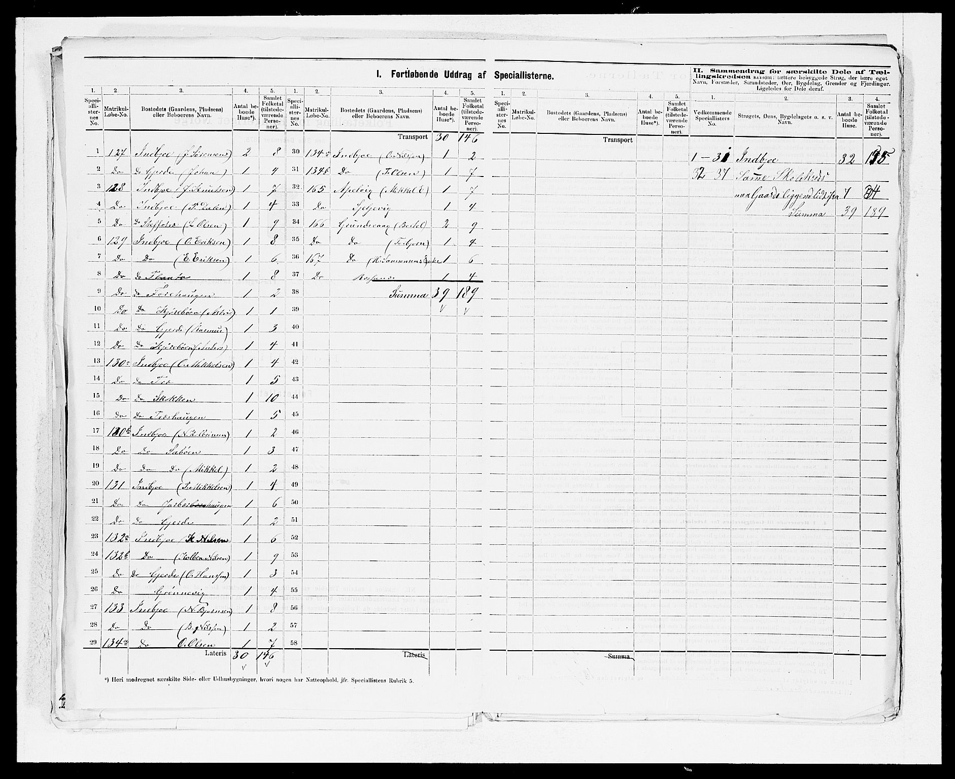 SAB, 1875 census for 1213P Fjelberg, 1875, p. 17