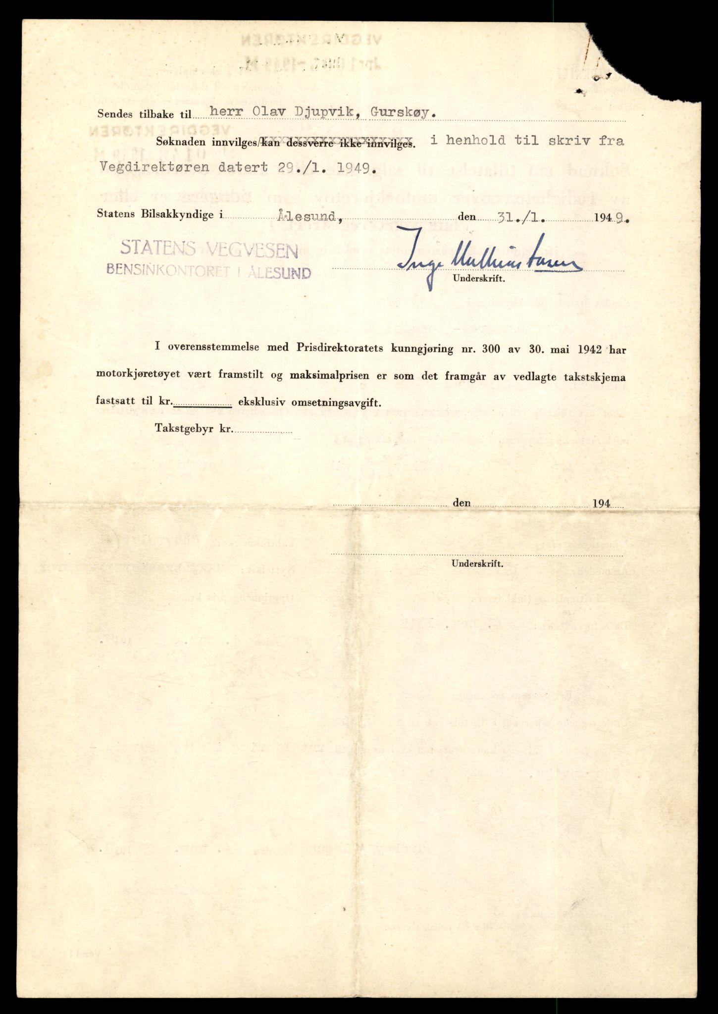 Møre og Romsdal vegkontor - Ålesund trafikkstasjon, AV/SAT-A-4099/F/Fe/L0011: Registreringskort for kjøretøy T 1170 - T 1289, 1927-1998, p. 1004