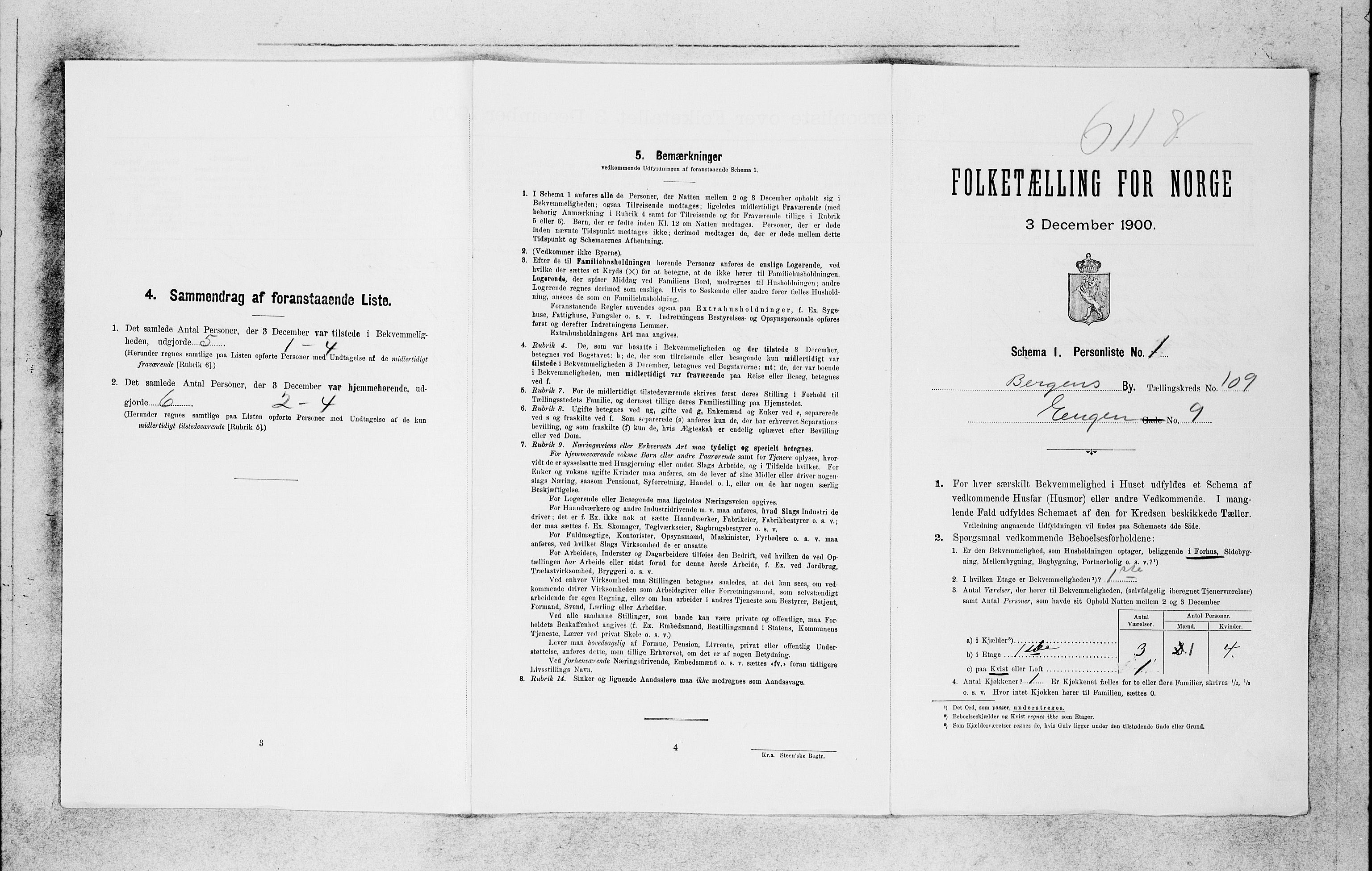 SAB, 1900 census for Bergen, 1900, p. 22660