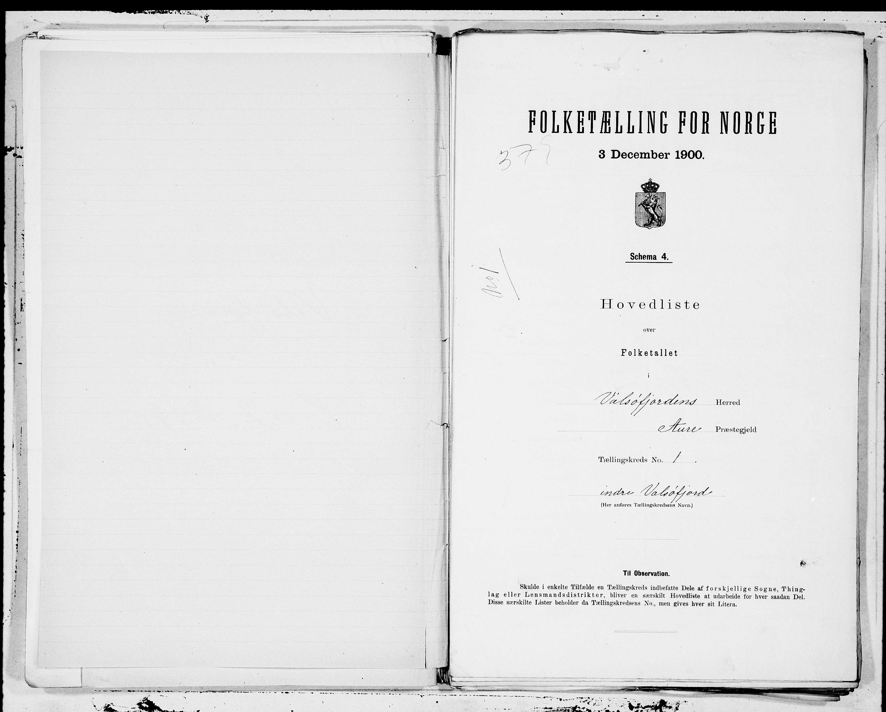 SAT, 1900 census for Valsøyfjord, 1900, p. 2