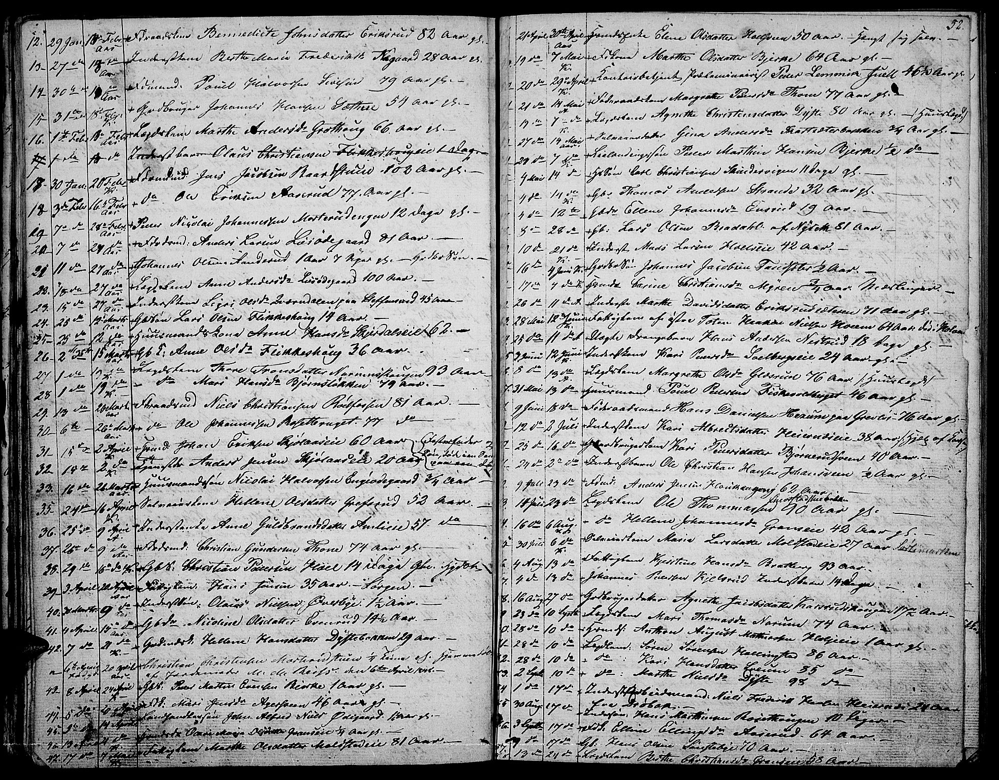 Vestre Toten prestekontor, SAH/PREST-108/H/Ha/Hab/L0003: Parish register (copy) no. 3, 1846-1854, p. 52
