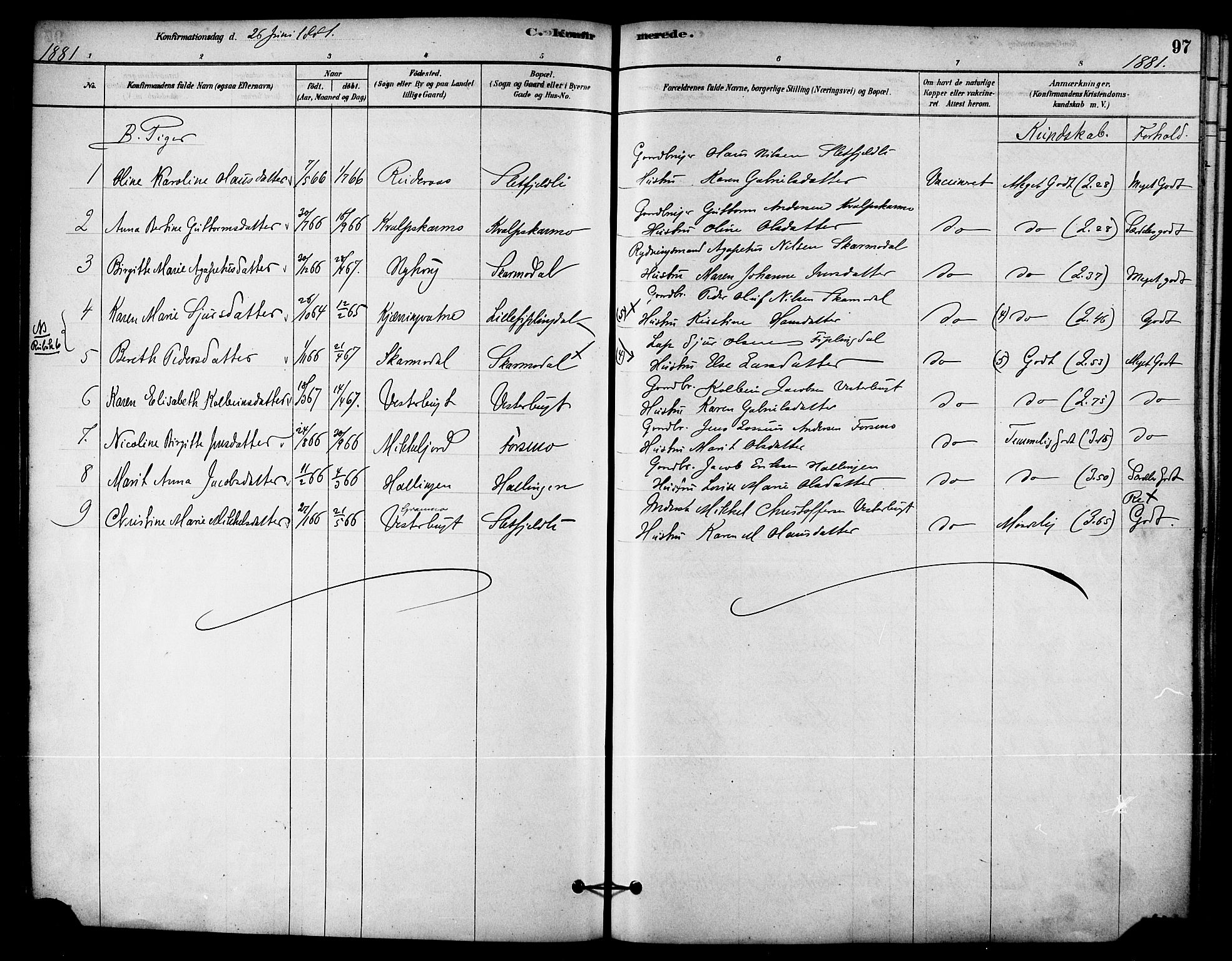 Ministerialprotokoller, klokkerbøker og fødselsregistre - Nordland, AV/SAT-A-1459/823/L0325: Parish register (official) no. 823A02, 1878-1898, p. 97