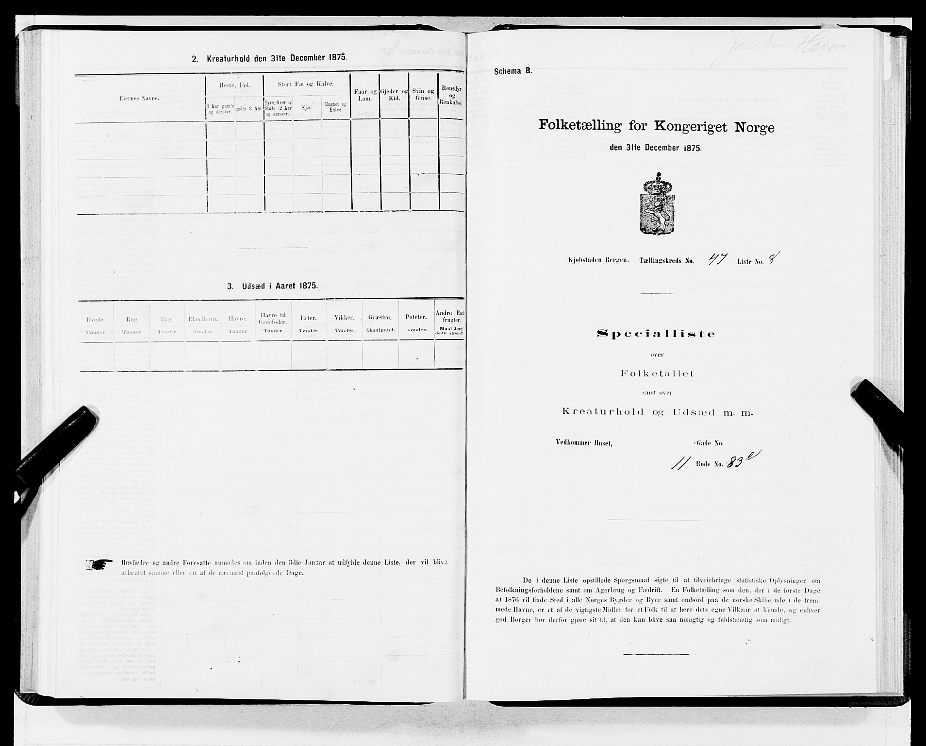 SAB, 1875 census for 1301 Bergen, 1875, p. 2453