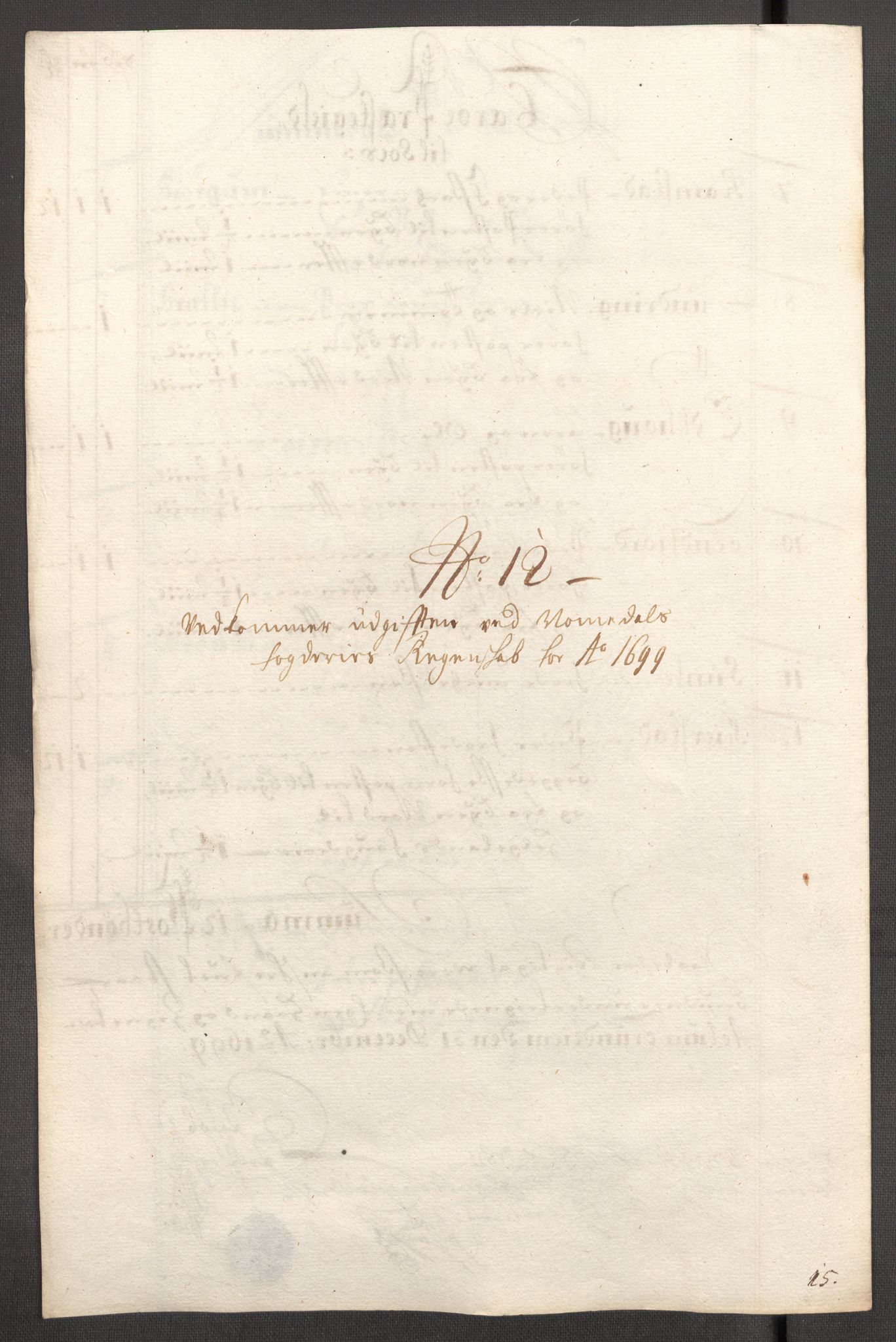 Rentekammeret inntil 1814, Reviderte regnskaper, Fogderegnskap, AV/RA-EA-4092/R64/L4426: Fogderegnskap Namdal, 1699-1700, p. 184