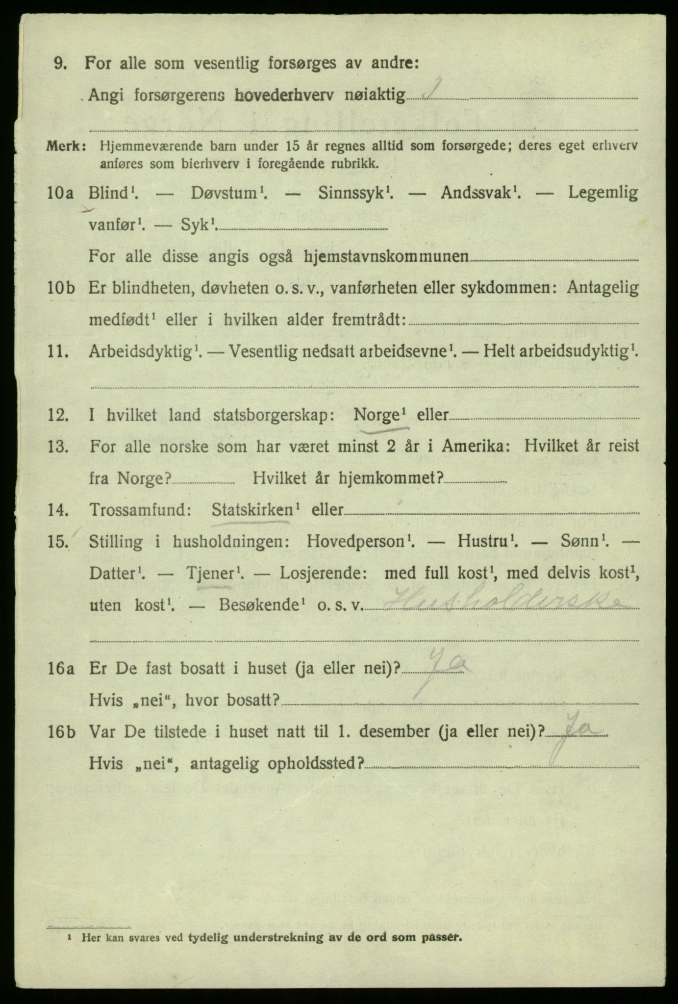 SAB, 1920 census for Manger, 1920, p. 3894