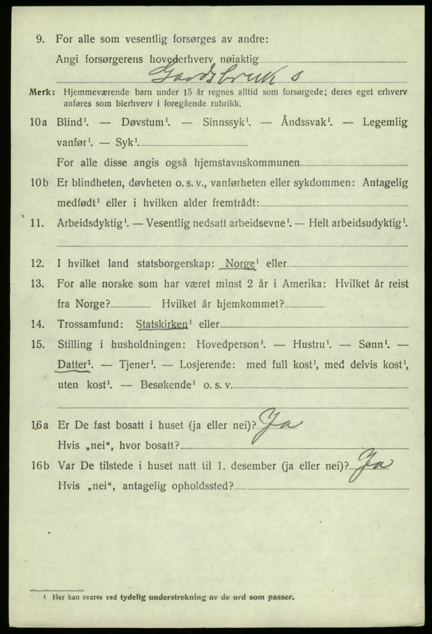 SAB, 1920 census for Samnanger, 1920, p. 5108