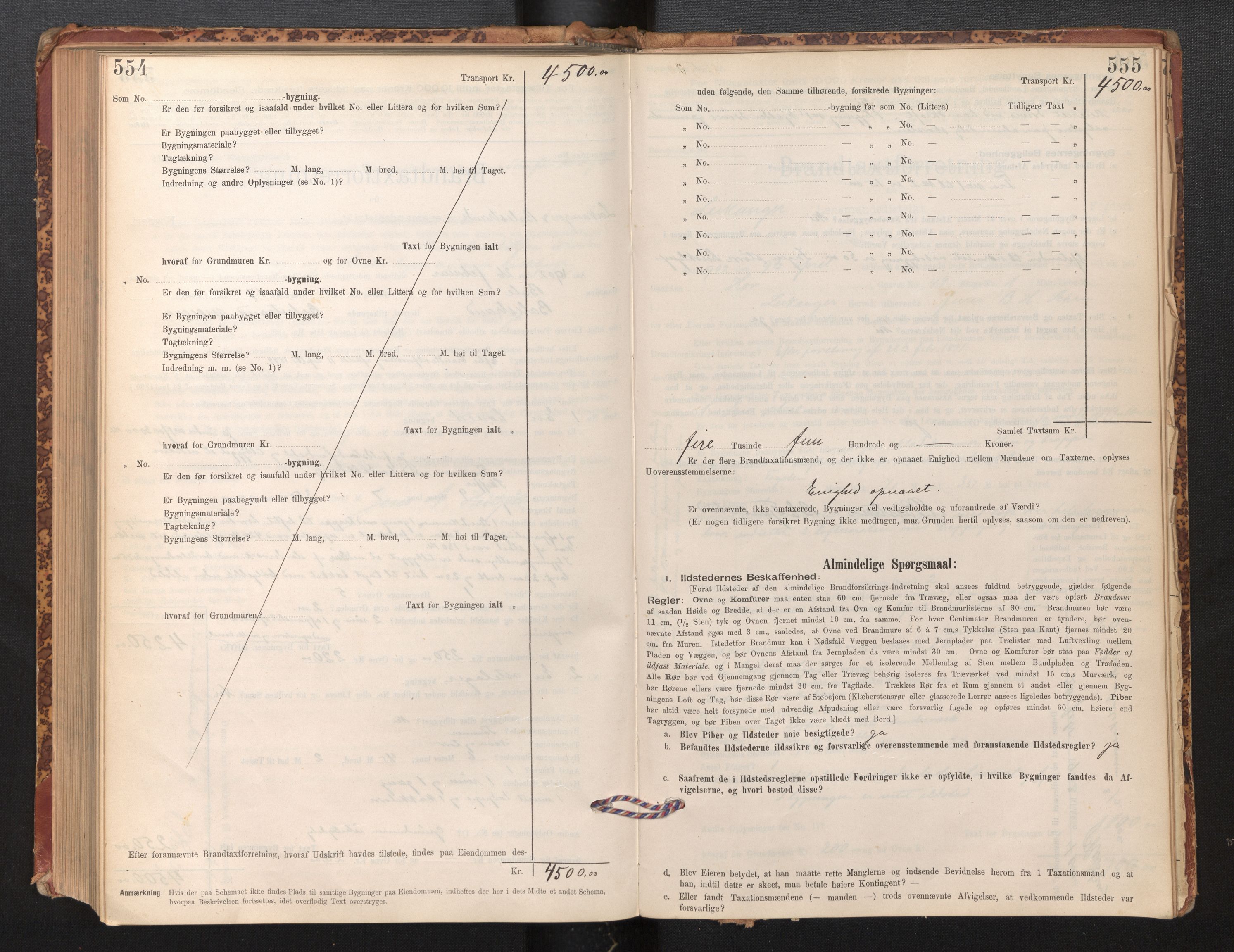 Lensmannen i Leikanger, AV/SAB-A-29201/0012/L0004: Branntakstprotokoll, skjematakst, 1894-1903, p. 554-555