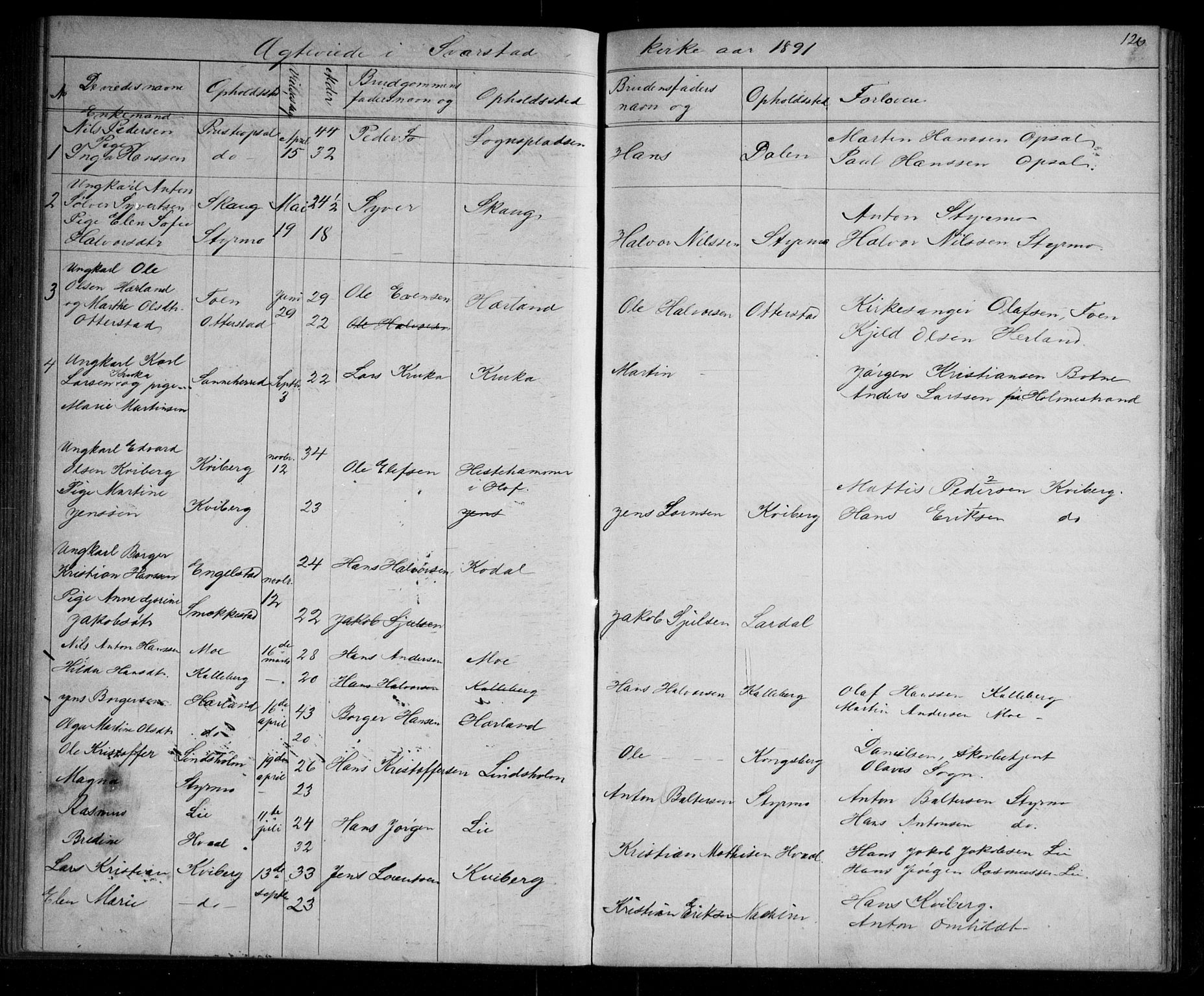 Lardal kirkebøker, AV/SAKO-A-350/G/Ga/L0001: Parish register (copy) no. I 1, 1864-1901, p. 126