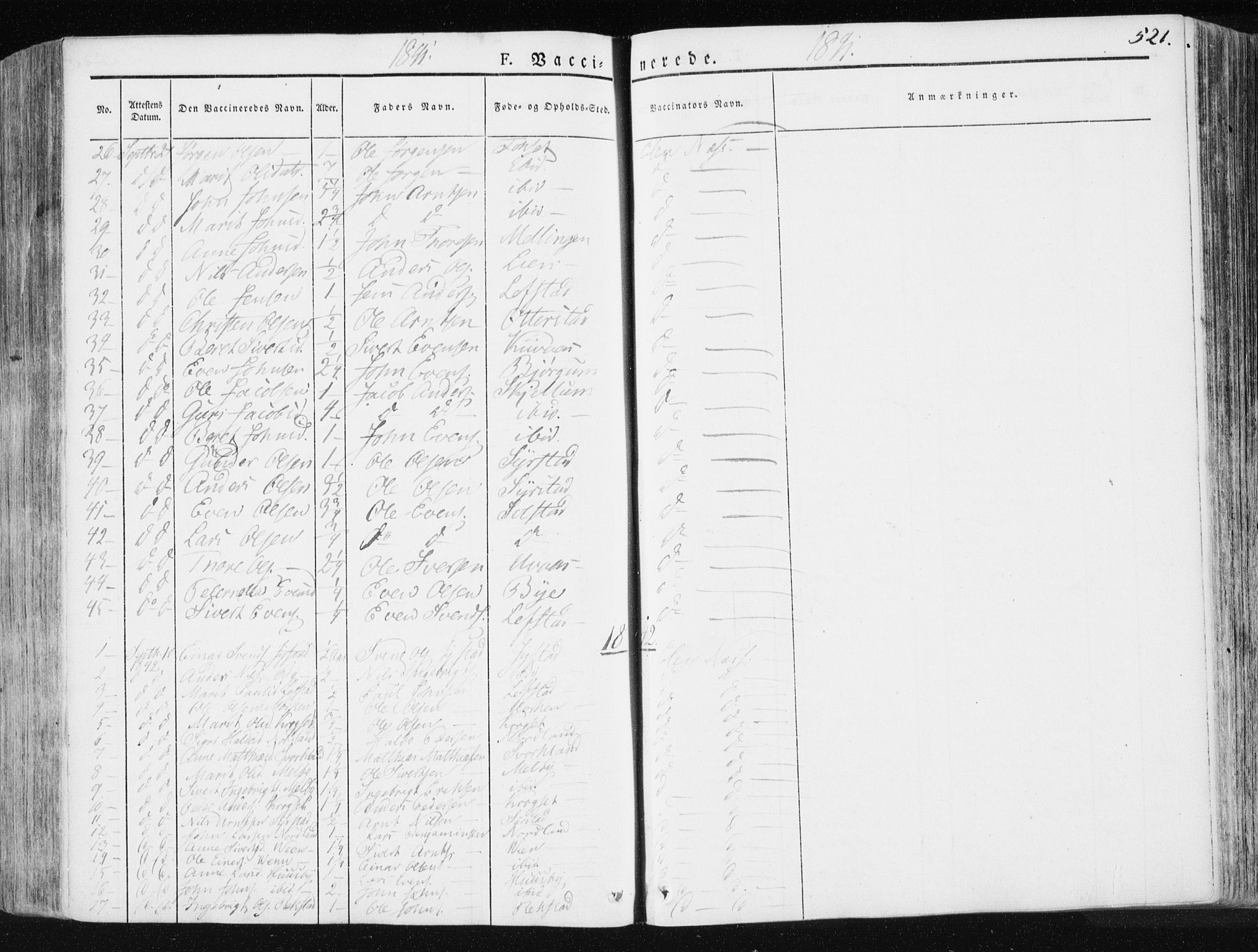 Ministerialprotokoller, klokkerbøker og fødselsregistre - Sør-Trøndelag, SAT/A-1456/665/L0771: Parish register (official) no. 665A06, 1830-1856, p. 521