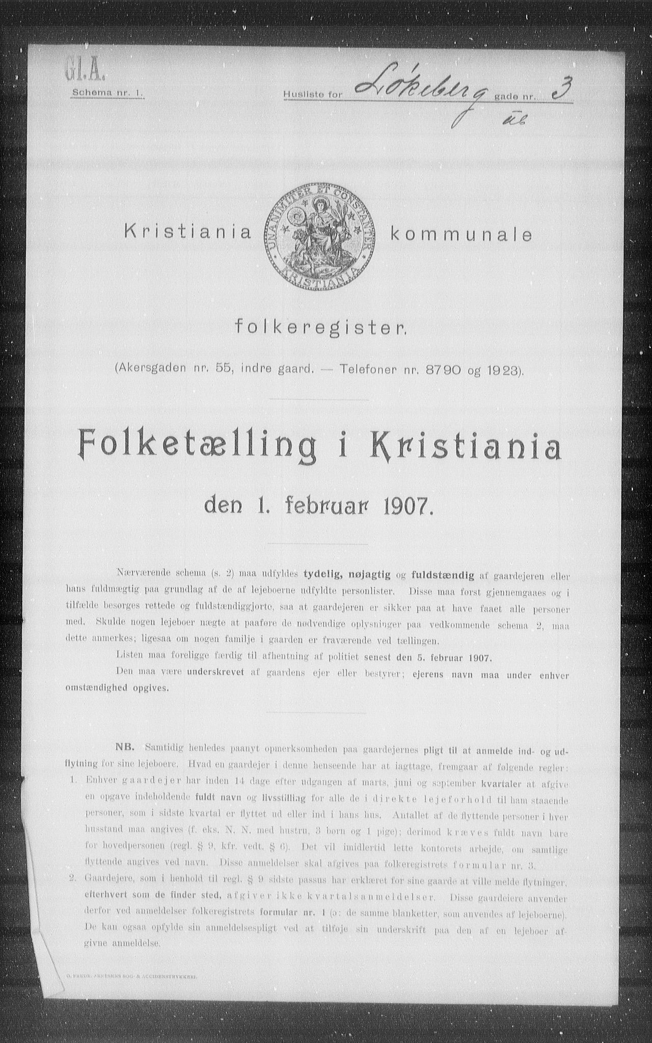 OBA, Municipal Census 1907 for Kristiania, 1907, p. 29935