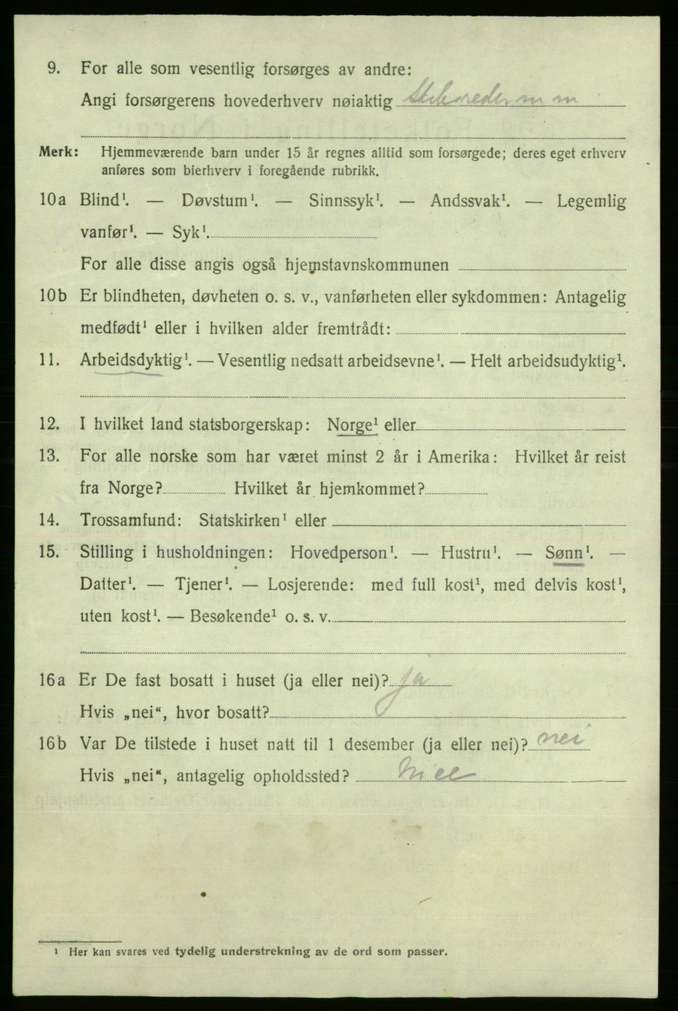 SAO, 1920 census for Fredrikshald, 1920, p. 22154