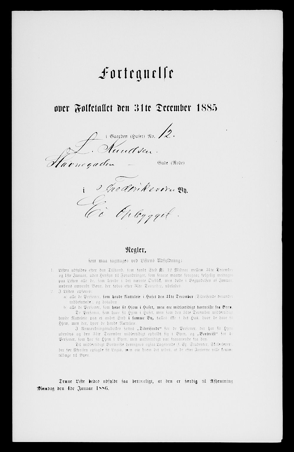 SAKO, 1885 census for 0798 Fredriksvern, 1885, p. 22