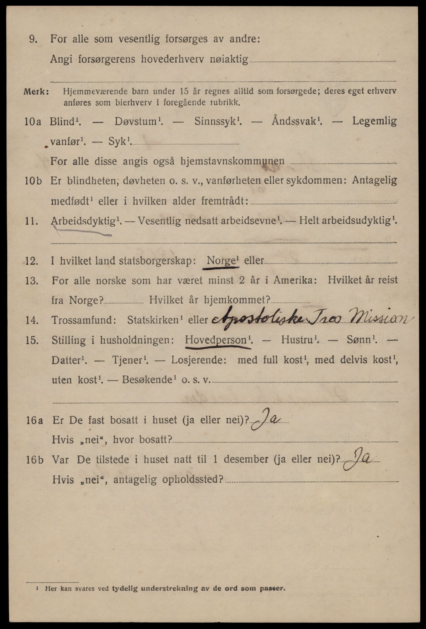 SAST, 1920 census for Stavanger, 1920, p. 66085