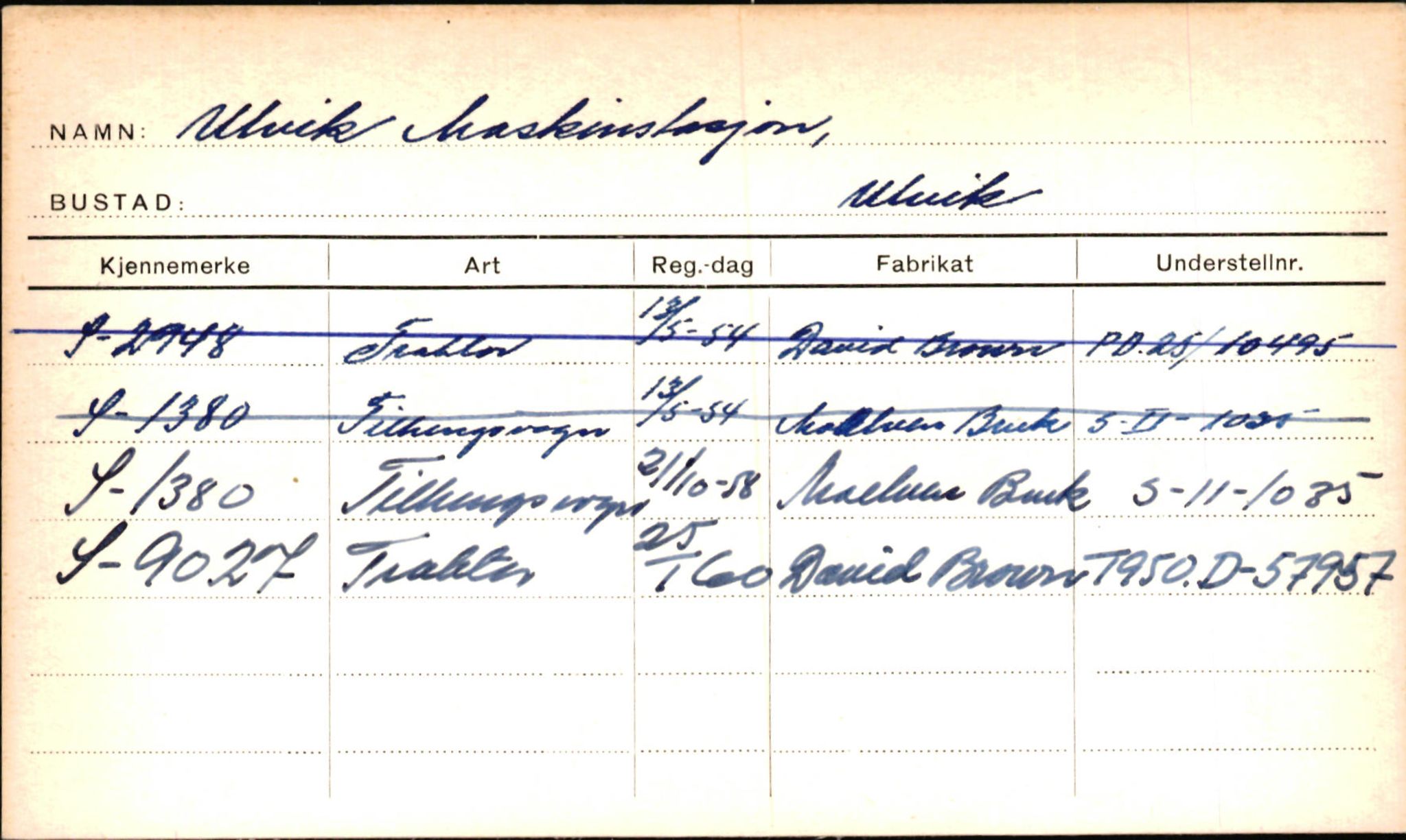 Statens vegvesen, Sogn og Fjordane vegkontor, AV/SAB-A-5301/4/F/L0002: Eigarregister Fjordane til 1.6.1961, 1930-1961, p. 344