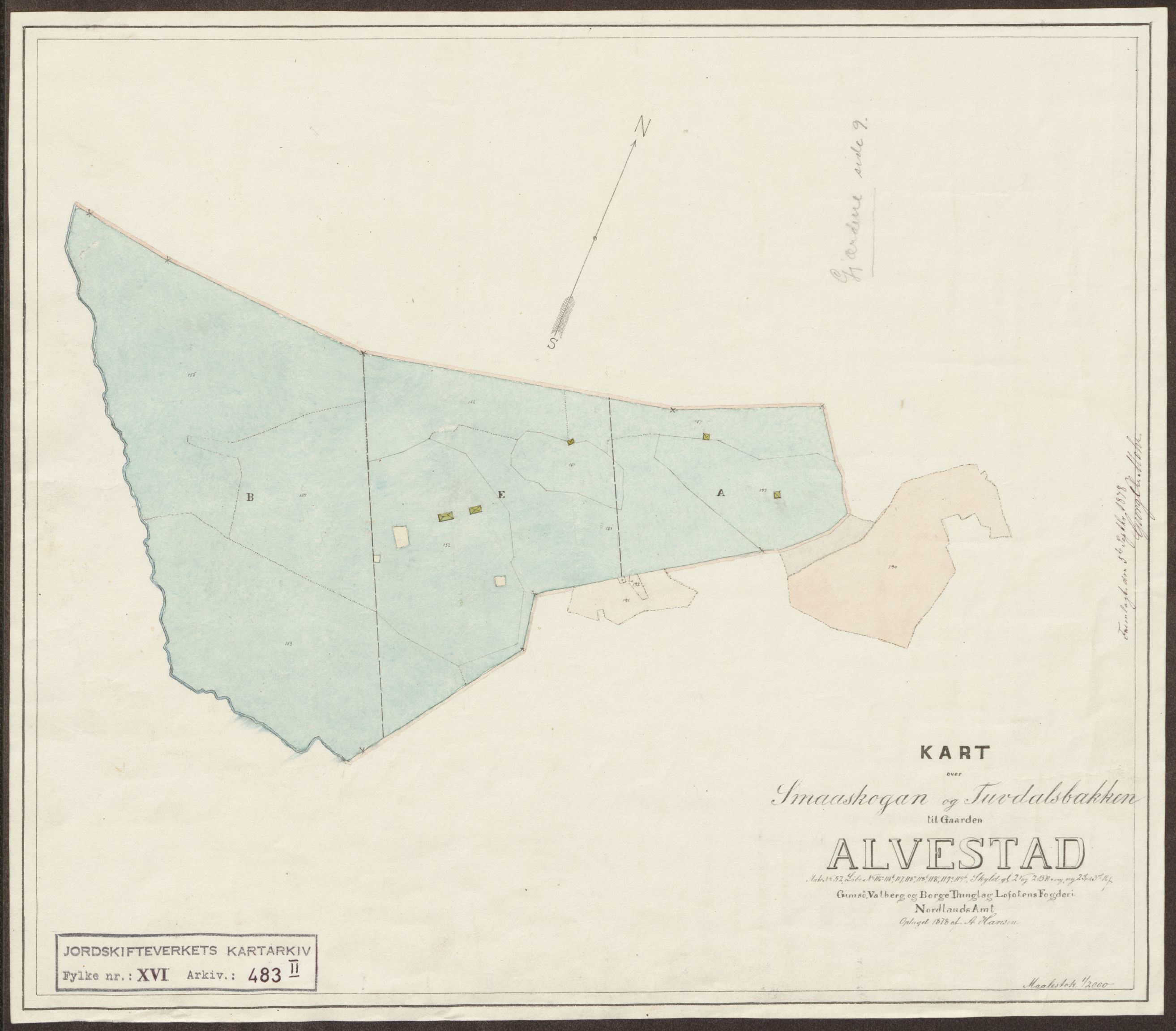 Jordskifteverkets kartarkiv, AV/RA-S-3929/T, 1859-1988, p. 606