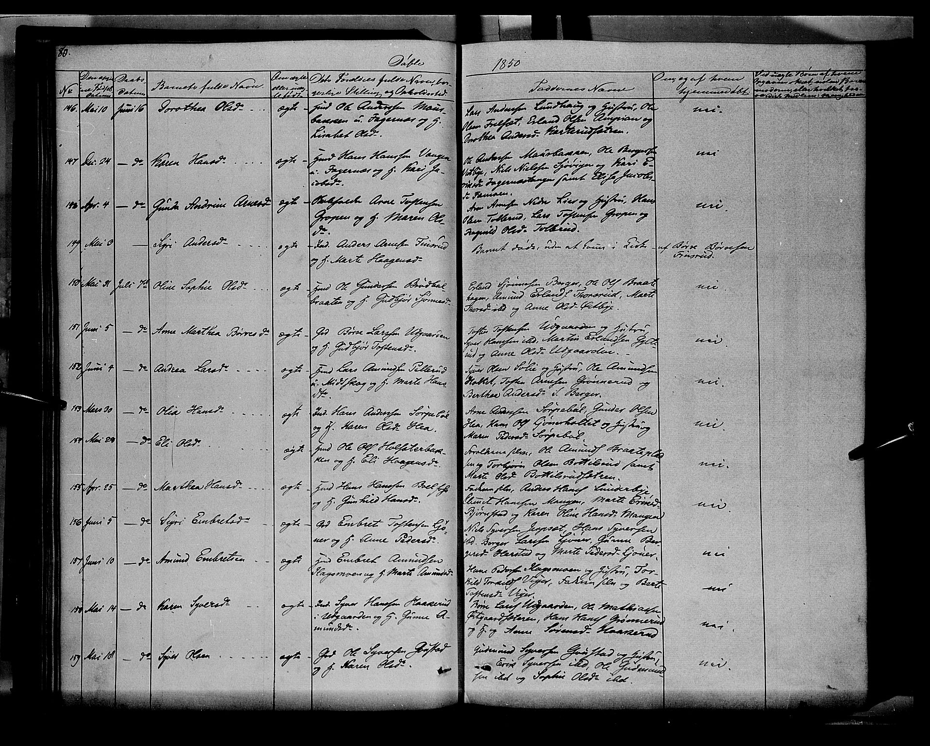 Vinger prestekontor, AV/SAH-PREST-024/H/Ha/Haa/L0009: Parish register (official) no. 9, 1847-1855, p. 80