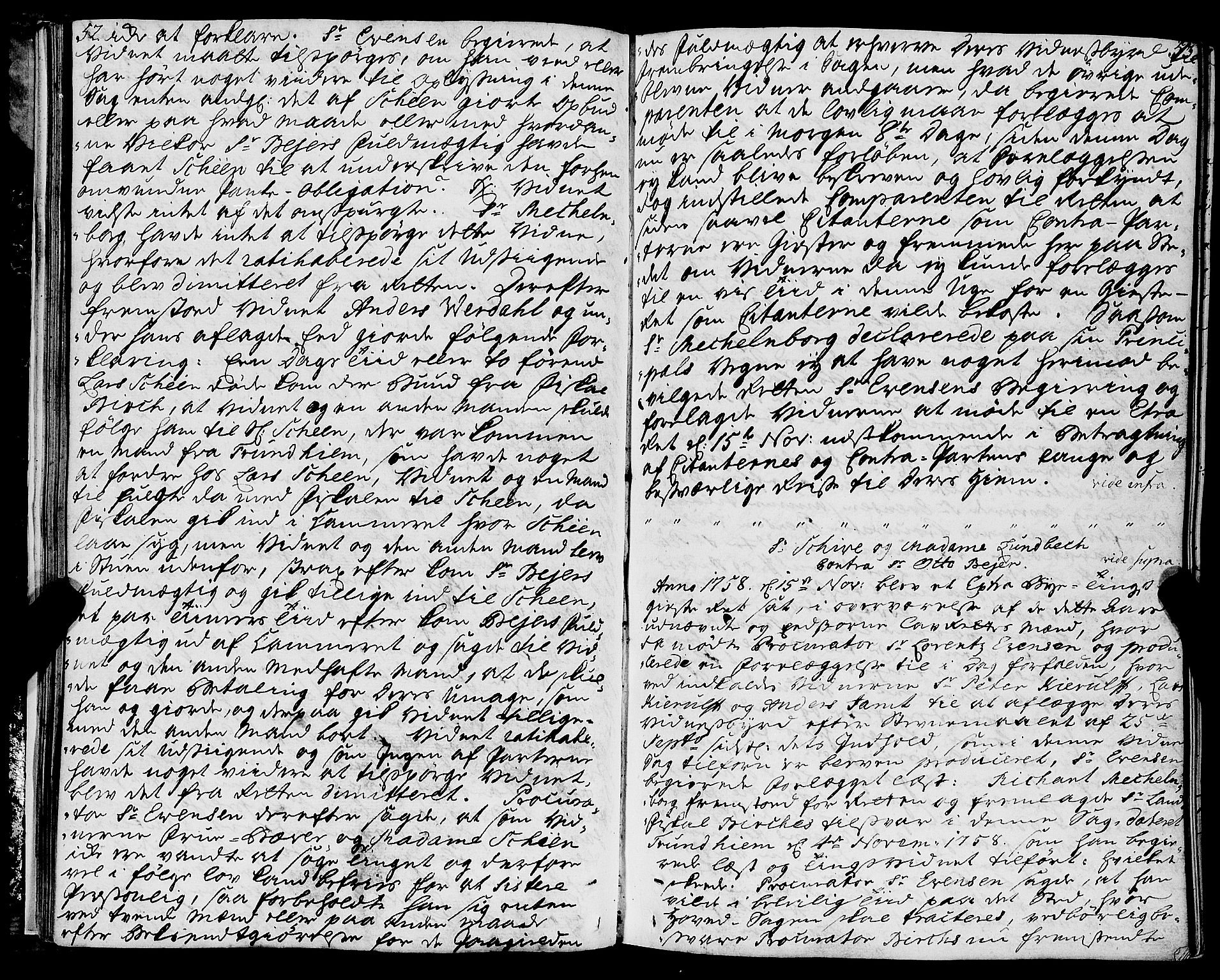 Kristiansund byfogd, AV/SAT-A-4587/A/01/L0003: Justisprotokoll. Aut. 19.06.1758. m/register, 1758-1773, p. 52-53