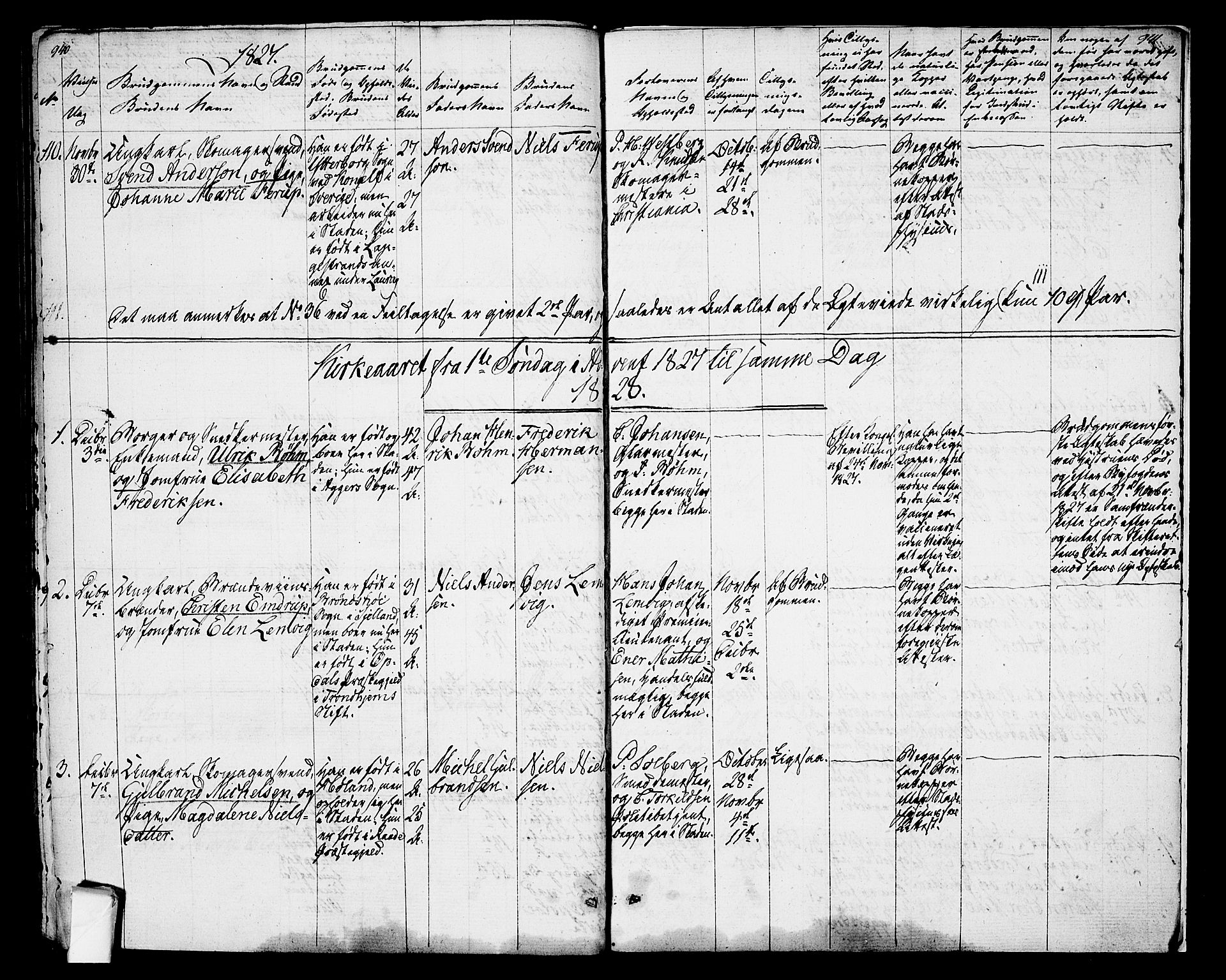 Oslo domkirke Kirkebøker, SAO/A-10752/F/Fa/L0010: Parish register (official) no. 10, 1824-1830, p. 940-941