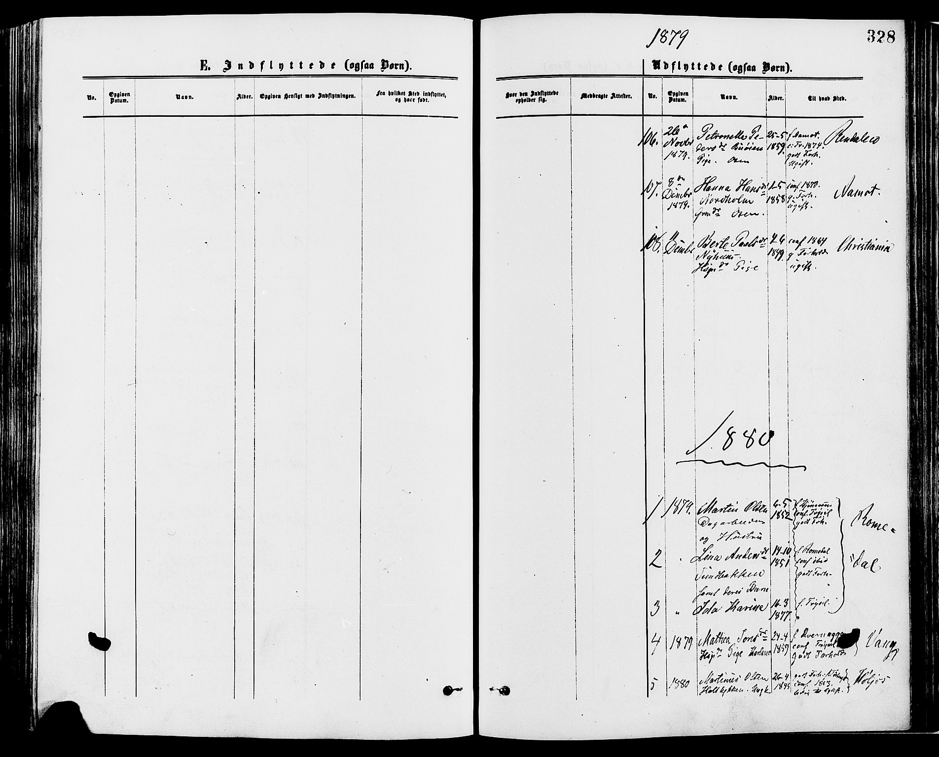 Trysil prestekontor, AV/SAH-PREST-046/H/Ha/Haa/L0007: Parish register (official) no. 7, 1874-1880, p. 328