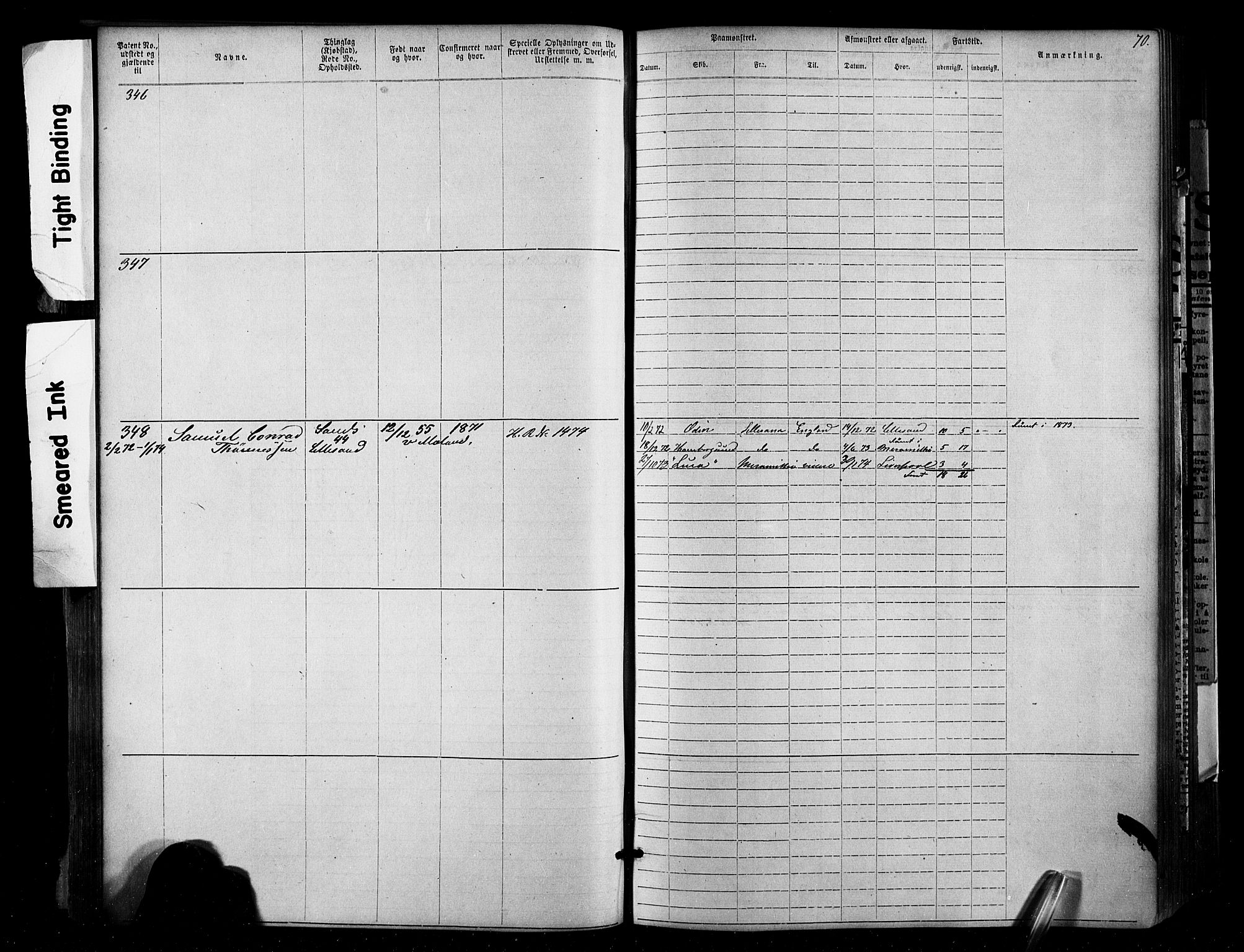 Lillesand mønstringskrets, SAK/2031-0014/F/Fa/L0002: Annotasjonsrulle nr 1-1910 med register, W-8, 1868-1891, p. 79