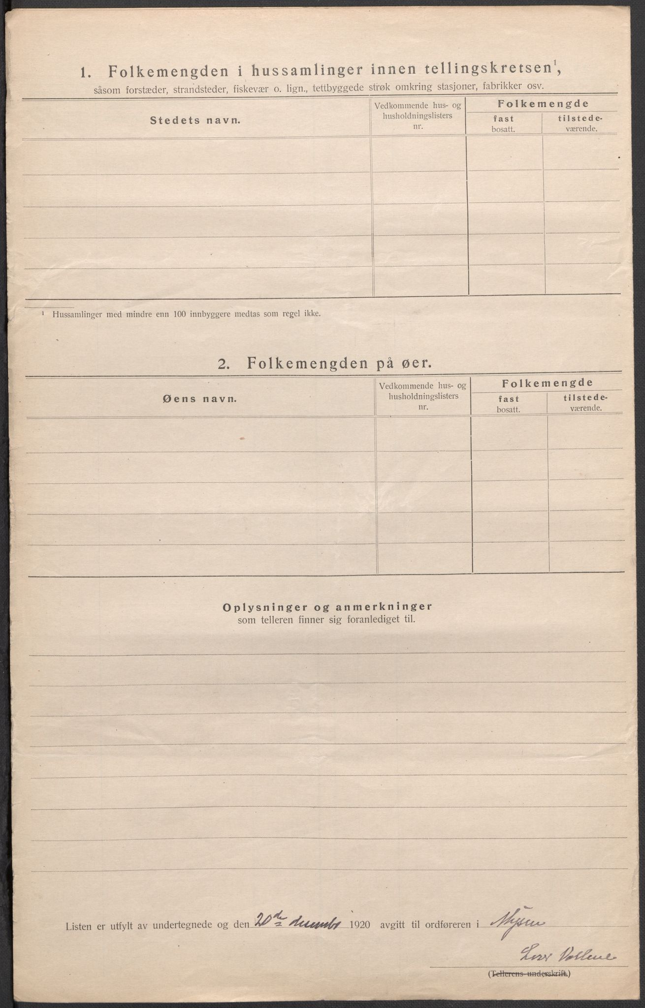 SAO, 1920 census for Mysen, 1920, p. 27