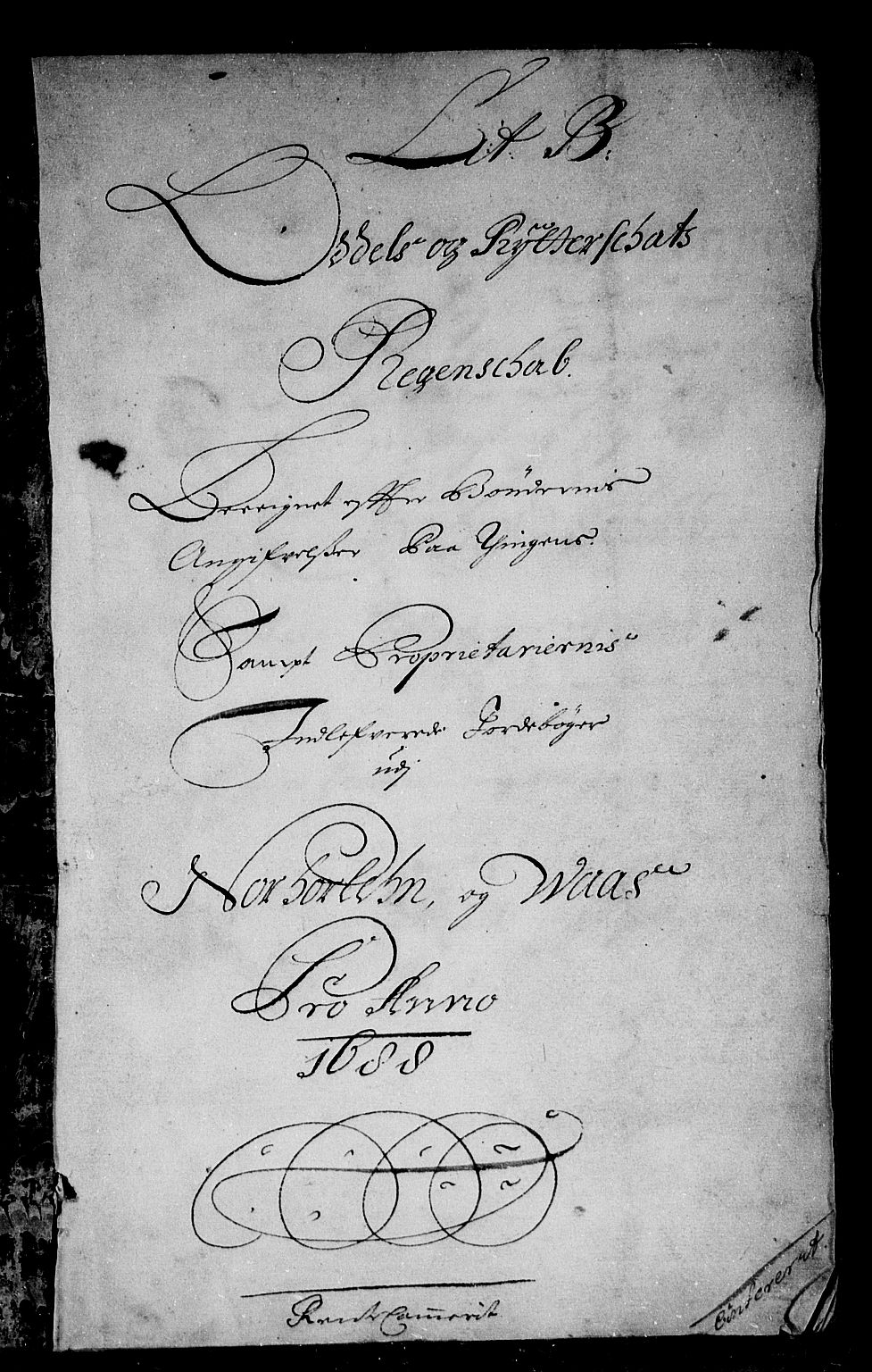 Rentekammeret inntil 1814, Reviderte regnskaper, Stiftamtstueregnskaper, Bergen stiftamt, AV/RA-EA-6043/R/Rc/L0086: Bergen stiftamt, 1688