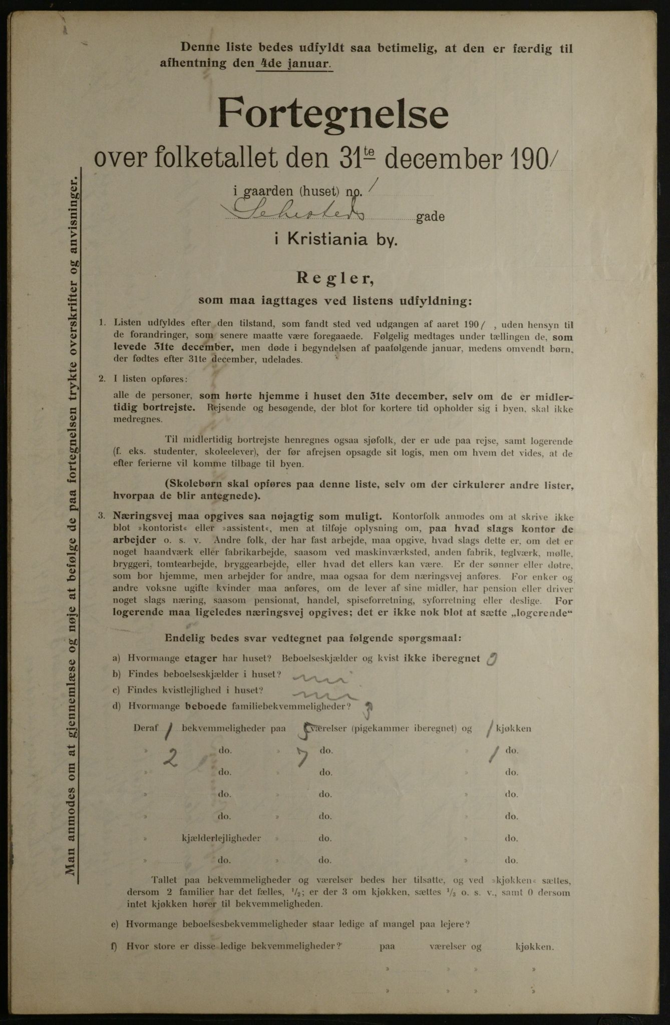 OBA, Municipal Census 1901 for Kristiania, 1901, p. 14443