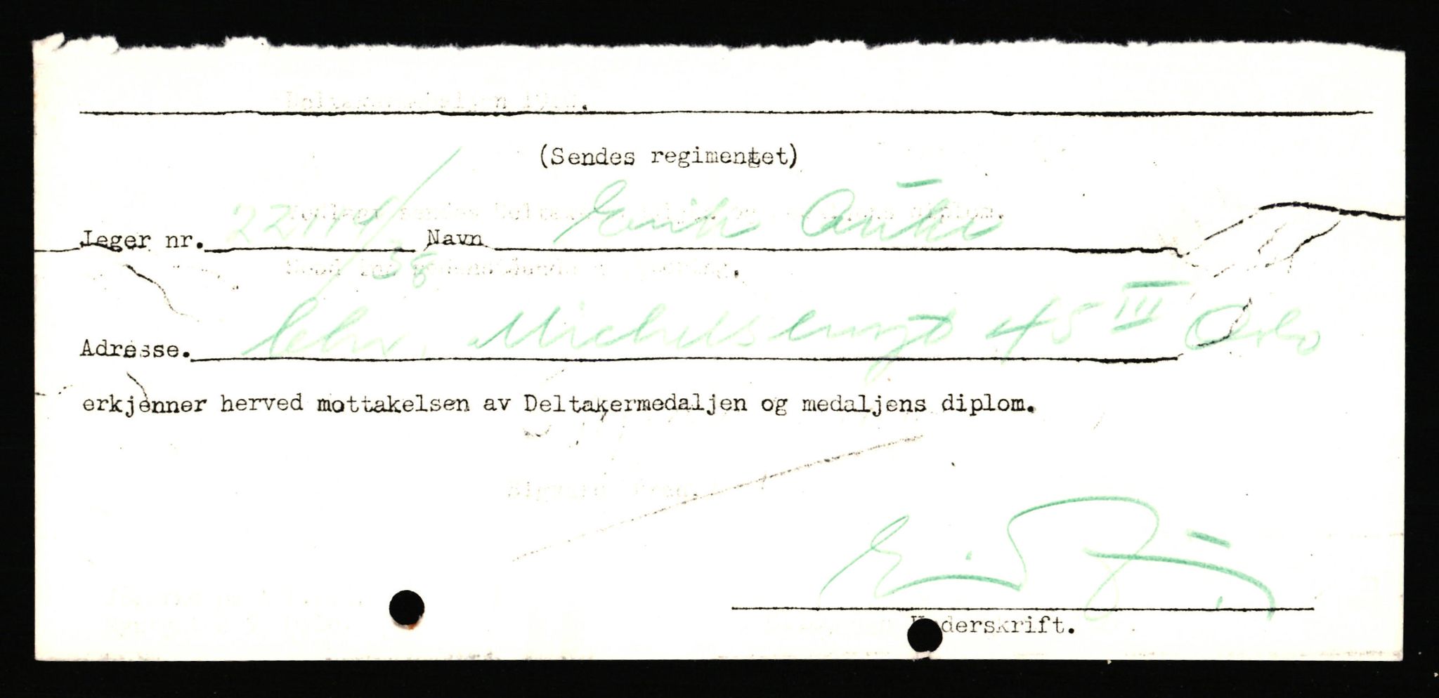 Forsvaret, Jegerkorpset infanteriregiment nr. 2 (IR 2), RA/RAFA-3155/D/Da/L0178: --, 1945-1950, p. 1946