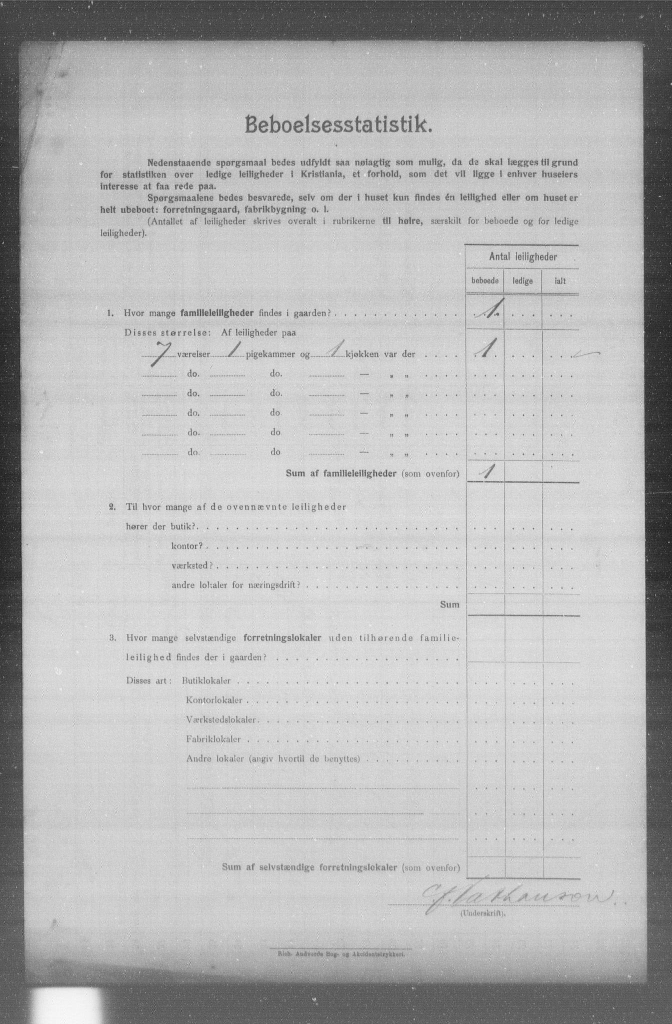 OBA, Municipal Census 1904 for Kristiania, 1904, p. 14034