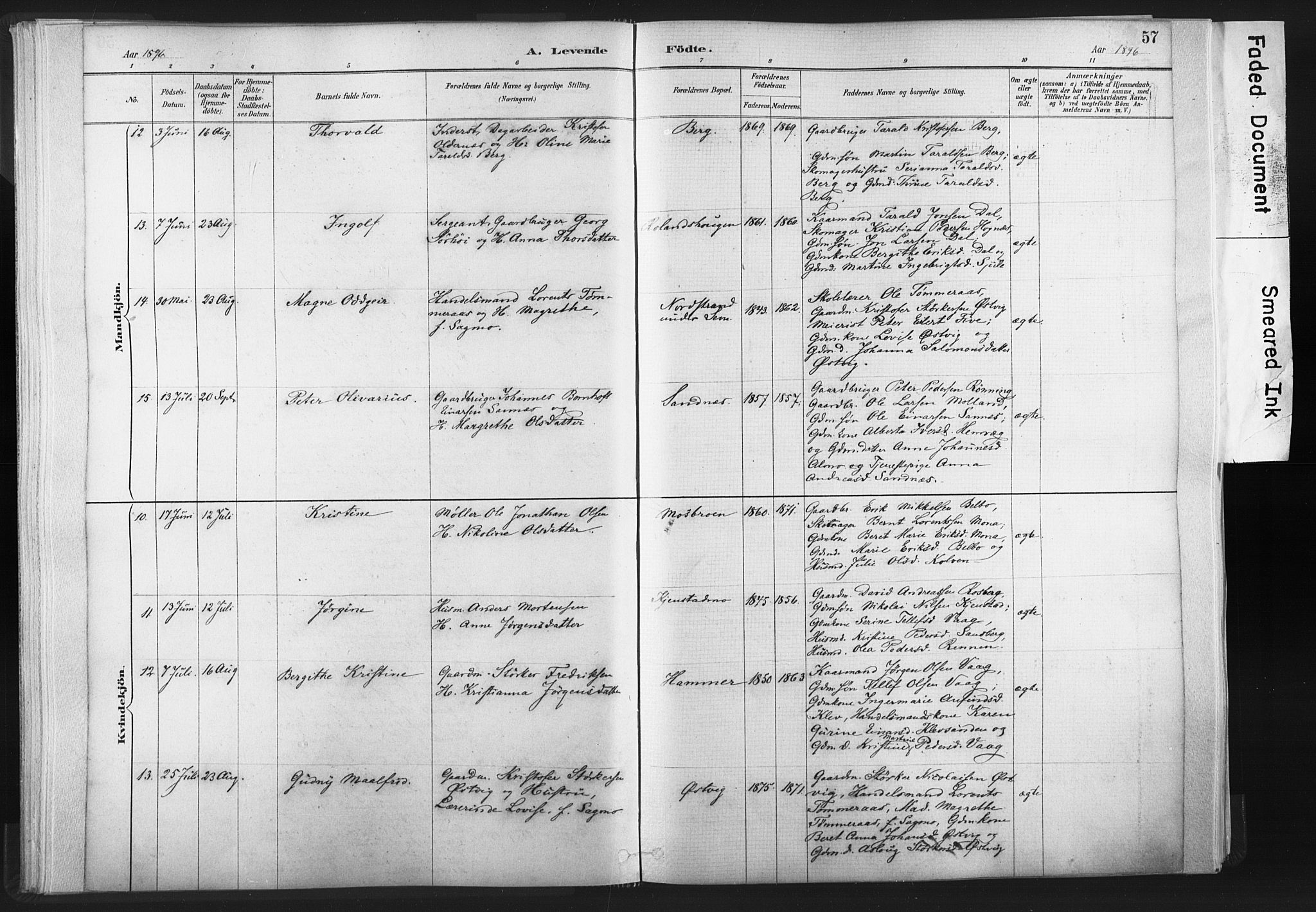 Ministerialprotokoller, klokkerbøker og fødselsregistre - Nord-Trøndelag, SAT/A-1458/749/L0474: Parish register (official) no. 749A08, 1887-1903, p. 57