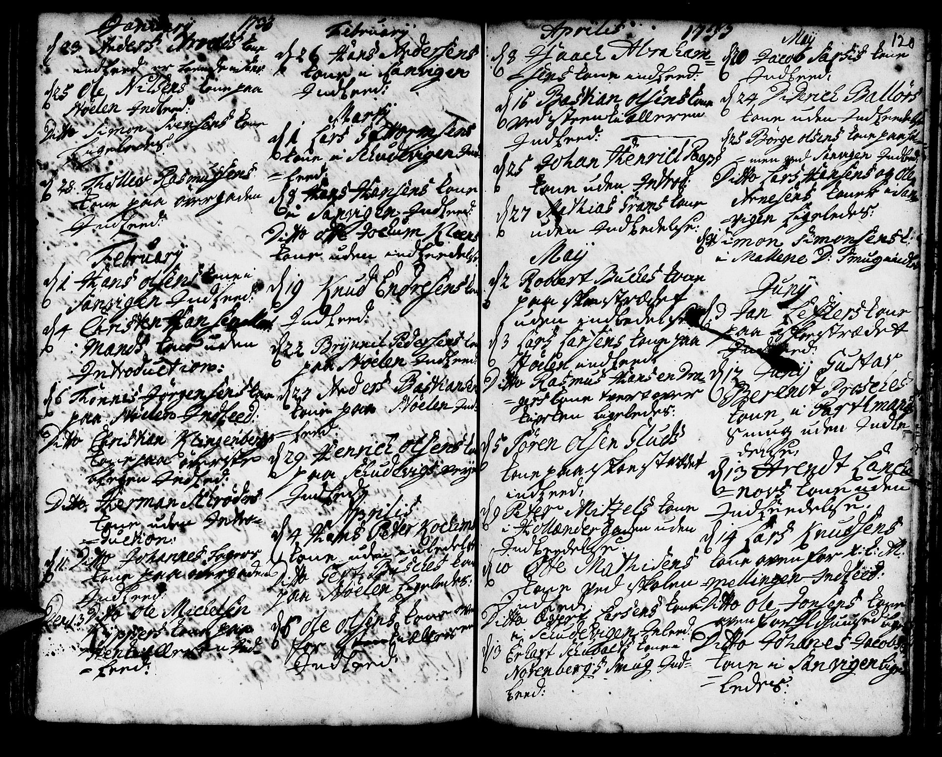 Korskirken sokneprestembete, AV/SAB-A-76101/H/Haa/L0008: Parish register (official) no. A 8, 1698-1747, p. 120