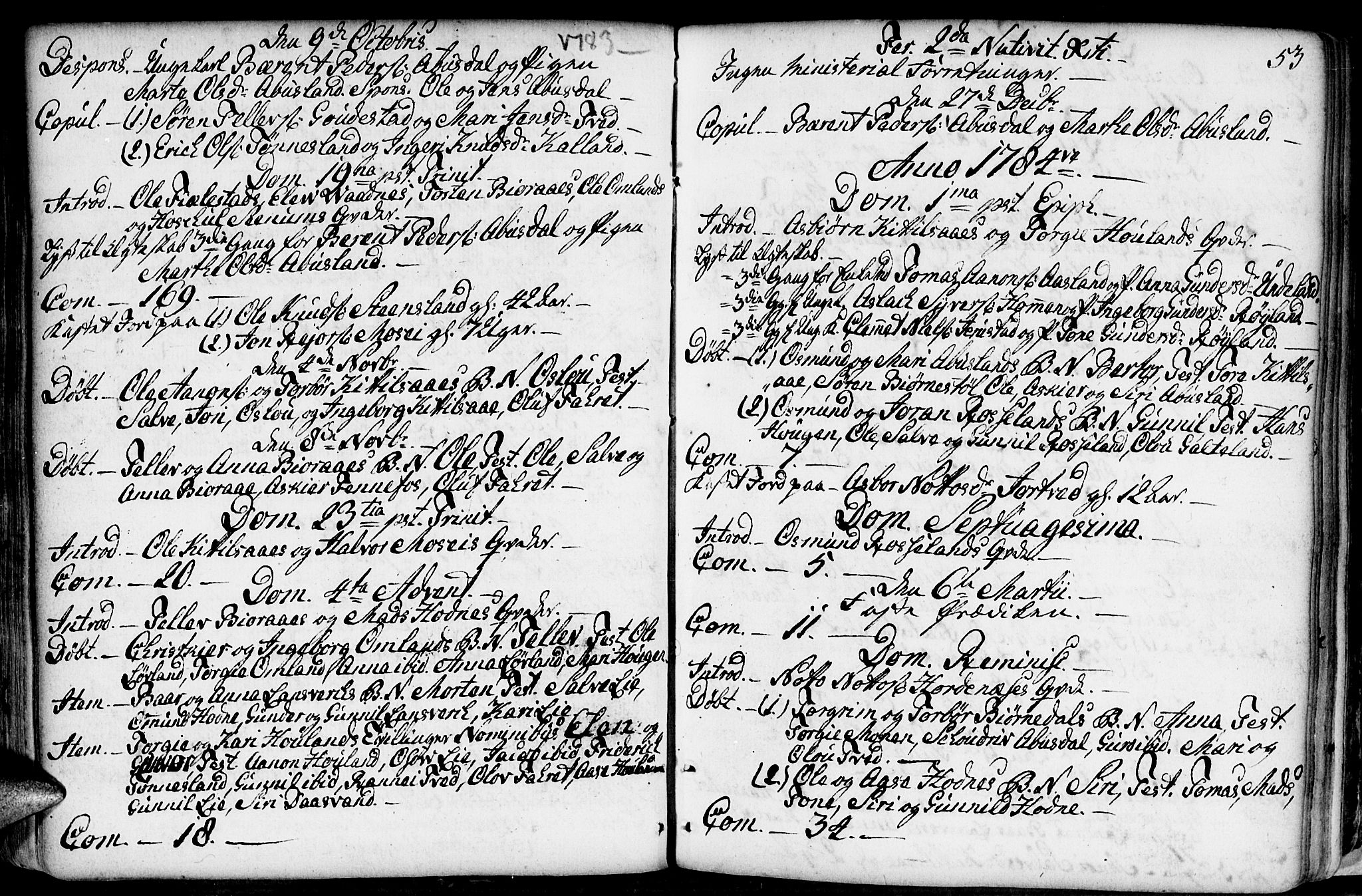 Evje sokneprestkontor, SAK/1111-0008/F/Fa/Fab/L0002: Parish register (official) no. A 2, 1765-1816, p. 53