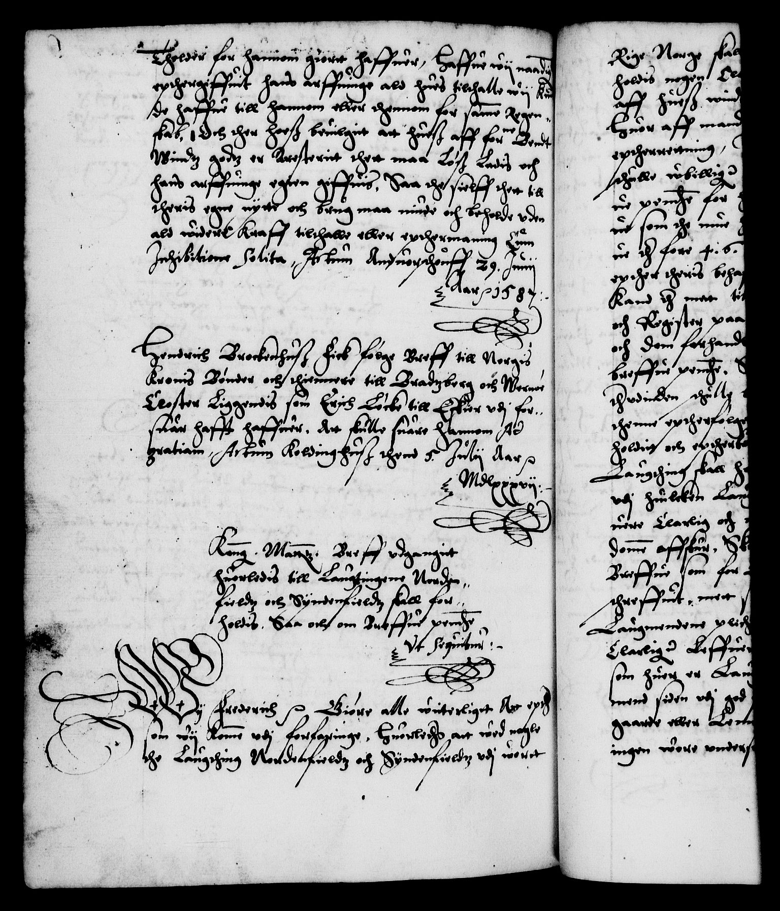 Danske Kanselli 1572-1799, AV/RA-EA-3023/F/Fc/Fca/Fcaa/L0001: Norske registre (mikrofilm), 1572-1588, p. 616b
