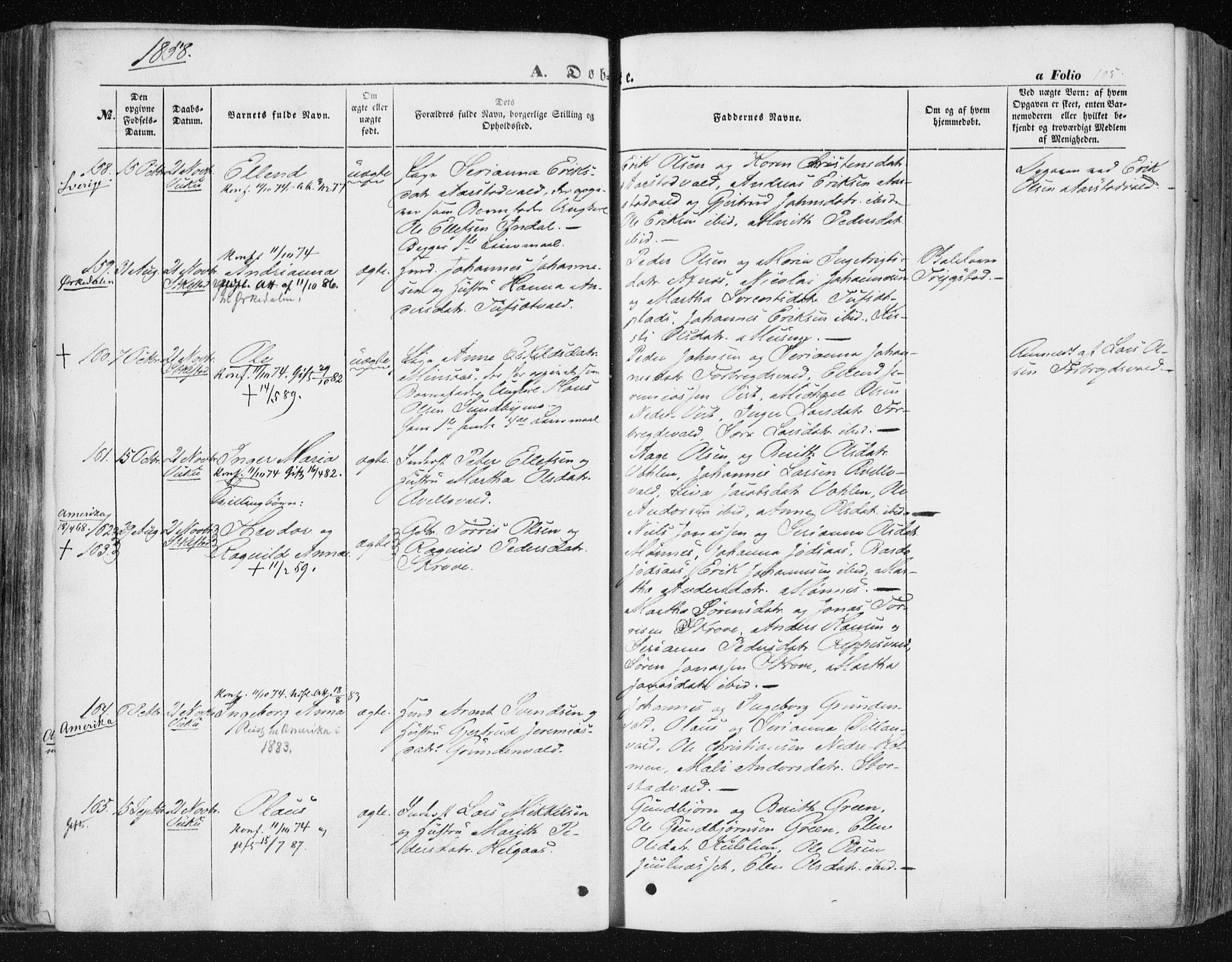 Ministerialprotokoller, klokkerbøker og fødselsregistre - Nord-Trøndelag, AV/SAT-A-1458/723/L0240: Parish register (official) no. 723A09, 1852-1860, p. 105