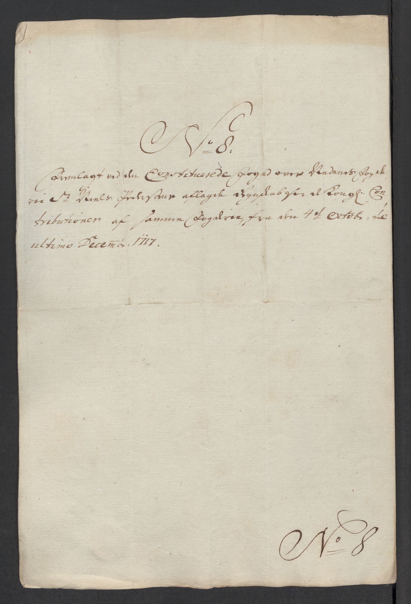 Rentekammeret inntil 1814, Reviderte regnskaper, Fogderegnskap, AV/RA-EA-4092/R39/L2326: Fogderegnskap Nedenes, 1717, p. 406