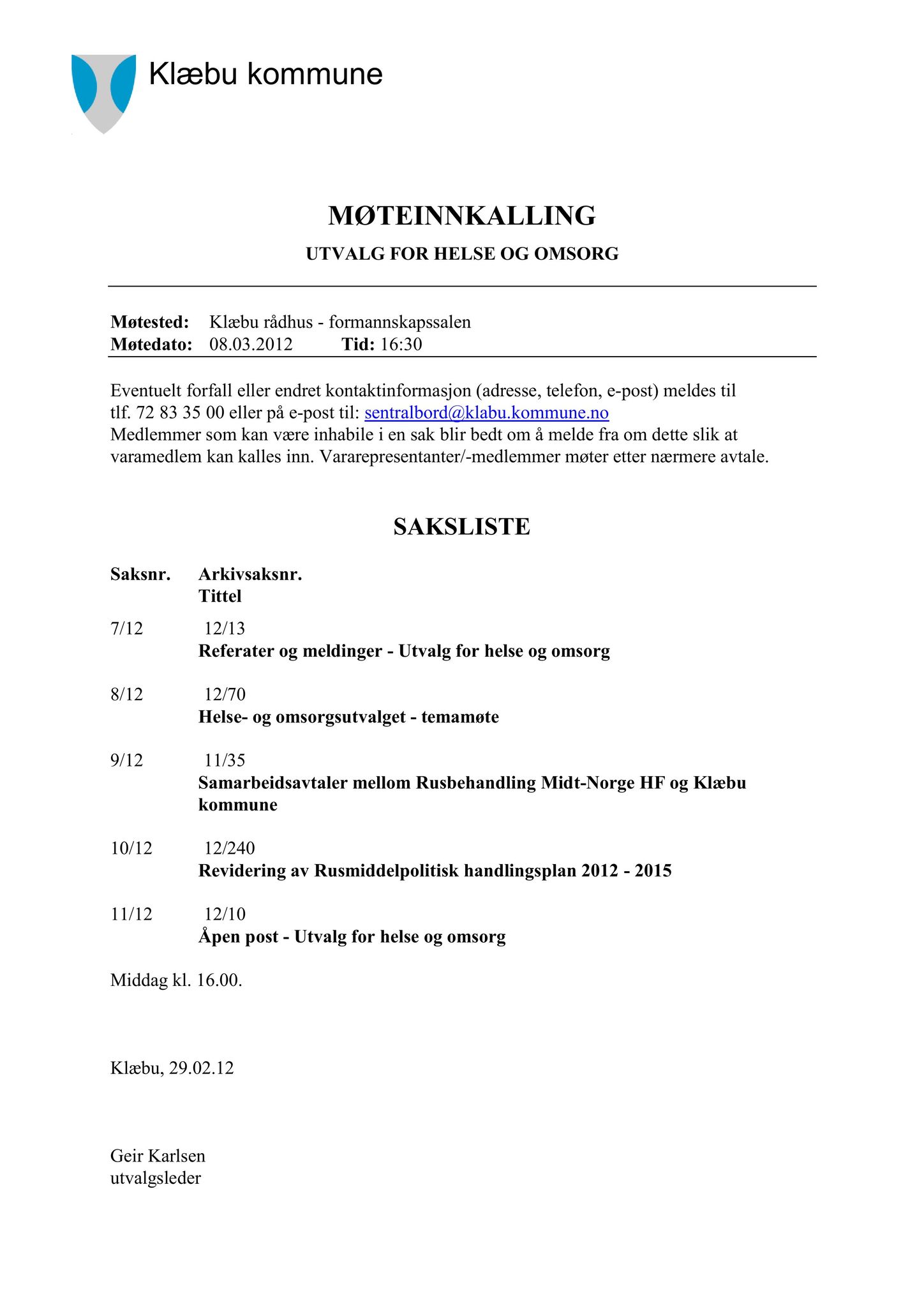 Klæbu Kommune, TRKO/KK/05-UOm/L003: Utvalg for omsorg - Møtedokumenter, 2012, p. 60