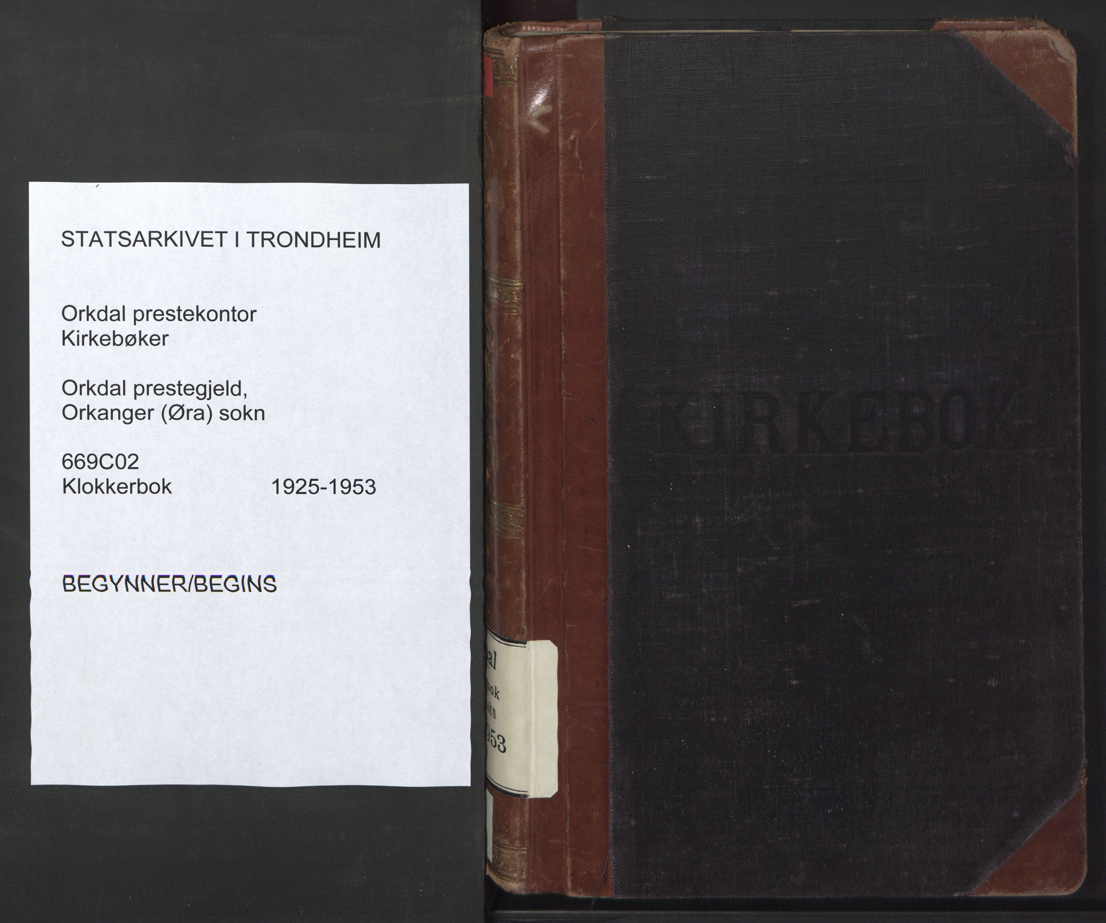 Ministerialprotokoller, klokkerbøker og fødselsregistre - Sør-Trøndelag, AV/SAT-A-1456/669/L0832: Parish register (copy) no. 669C02, 1925-1953