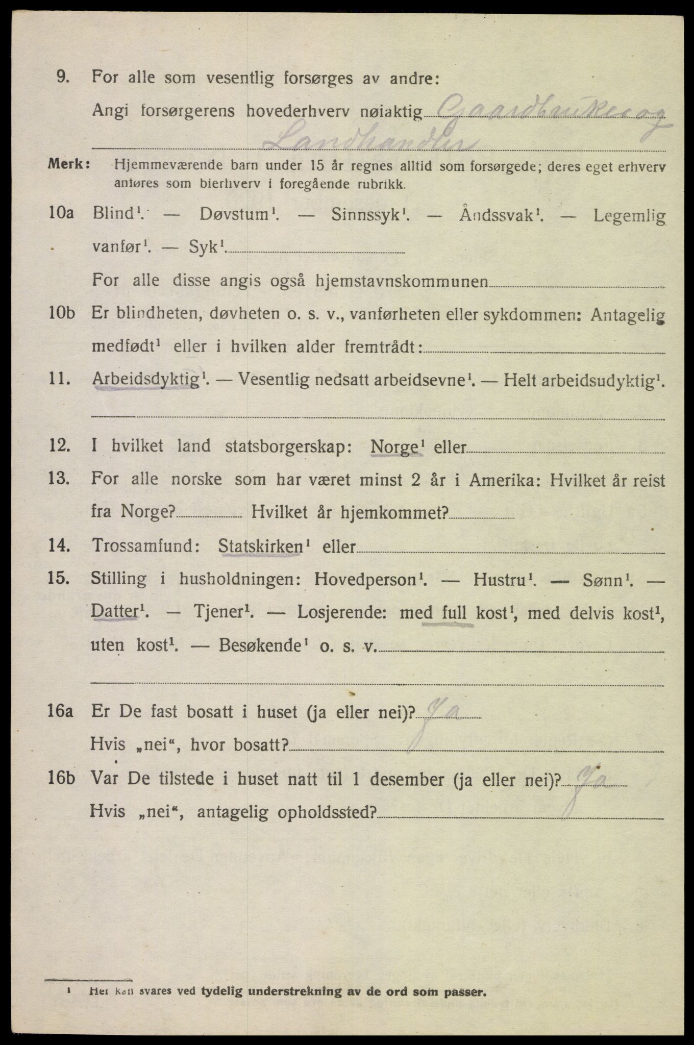 SAK, 1920 census for Kvinesdal, 1920, p. 5724