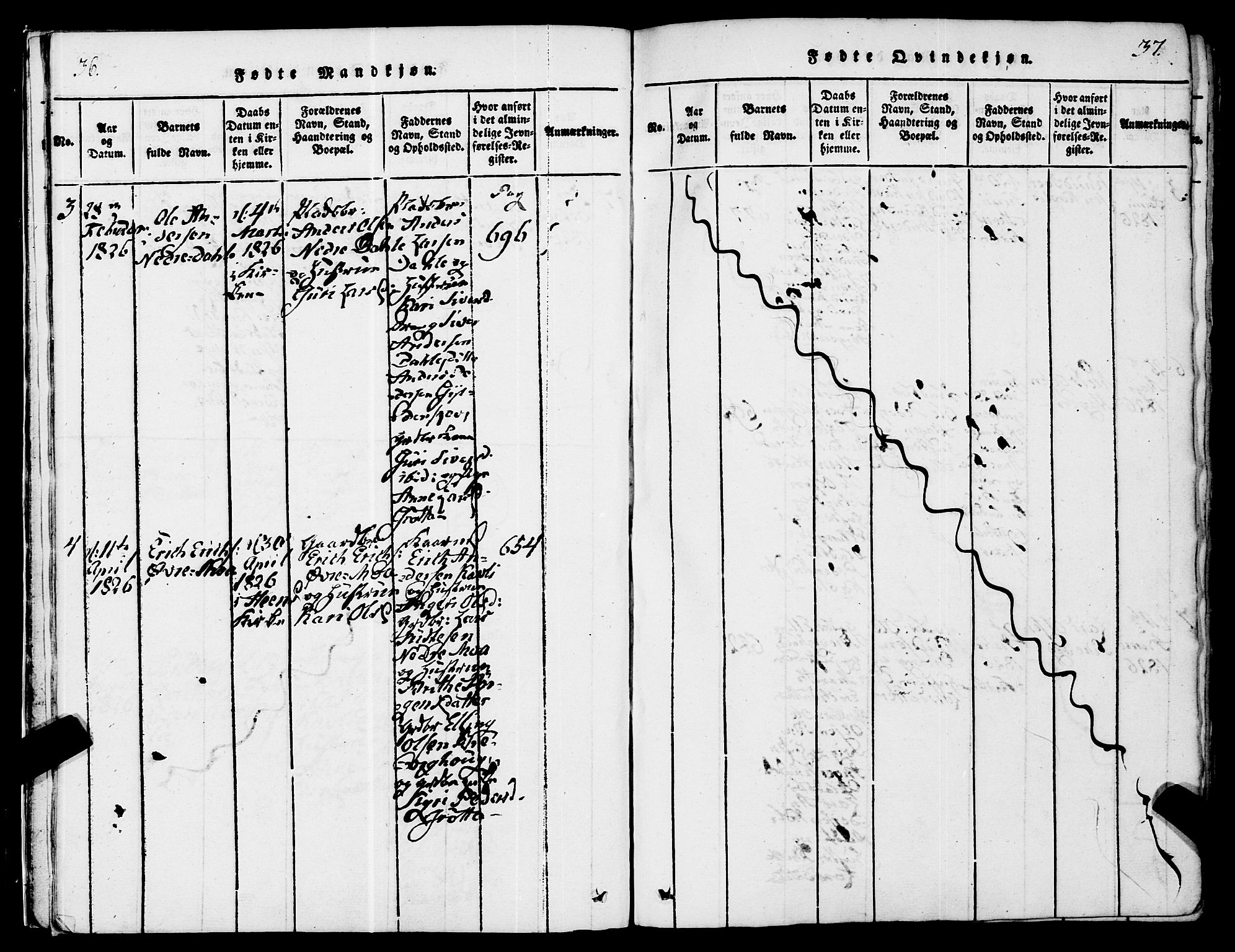 Ministerialprotokoller, klokkerbøker og fødselsregistre - Møre og Romsdal, SAT/A-1454/545/L0585: Parish register (official) no. 545A01, 1818-1853, p. 36-37