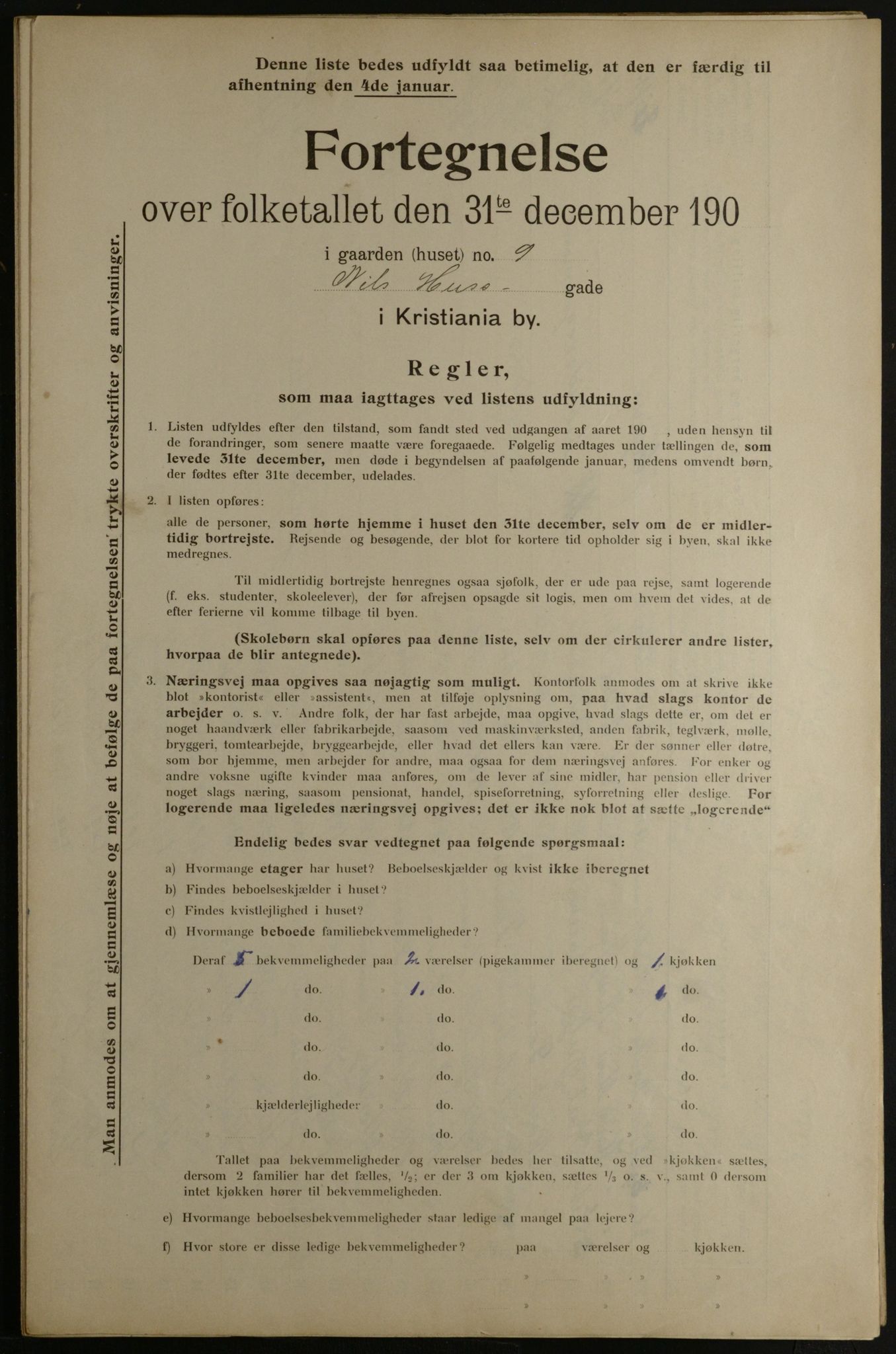 OBA, Municipal Census 1901 for Kristiania, 1901, p. 10884