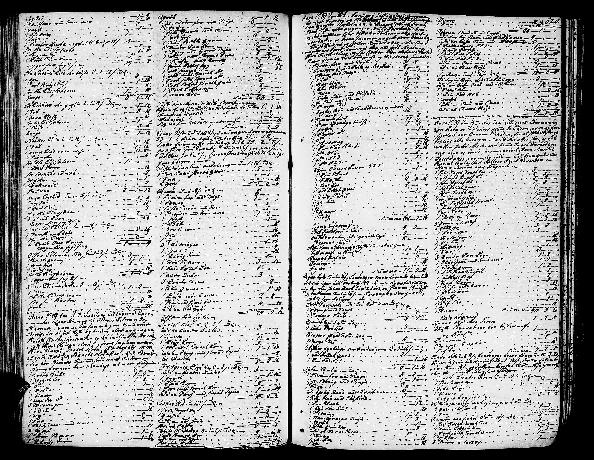 Romsdal sorenskriveri, SAT/A-4149/1/3/3A/L0007: Skifteprotokoll, 1740-1751, p. 519b-520a