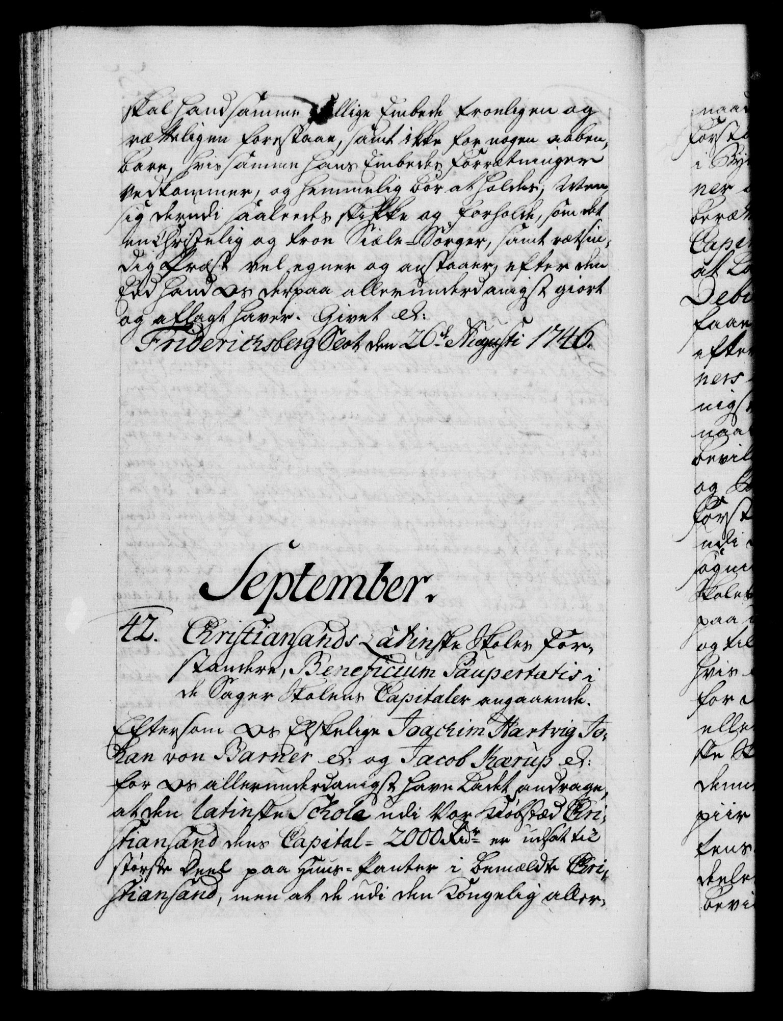 Danske Kanselli 1572-1799, AV/RA-EA-3023/F/Fc/Fca/Fcaa/L0035: Norske registre, 1746-1748, p. 25b