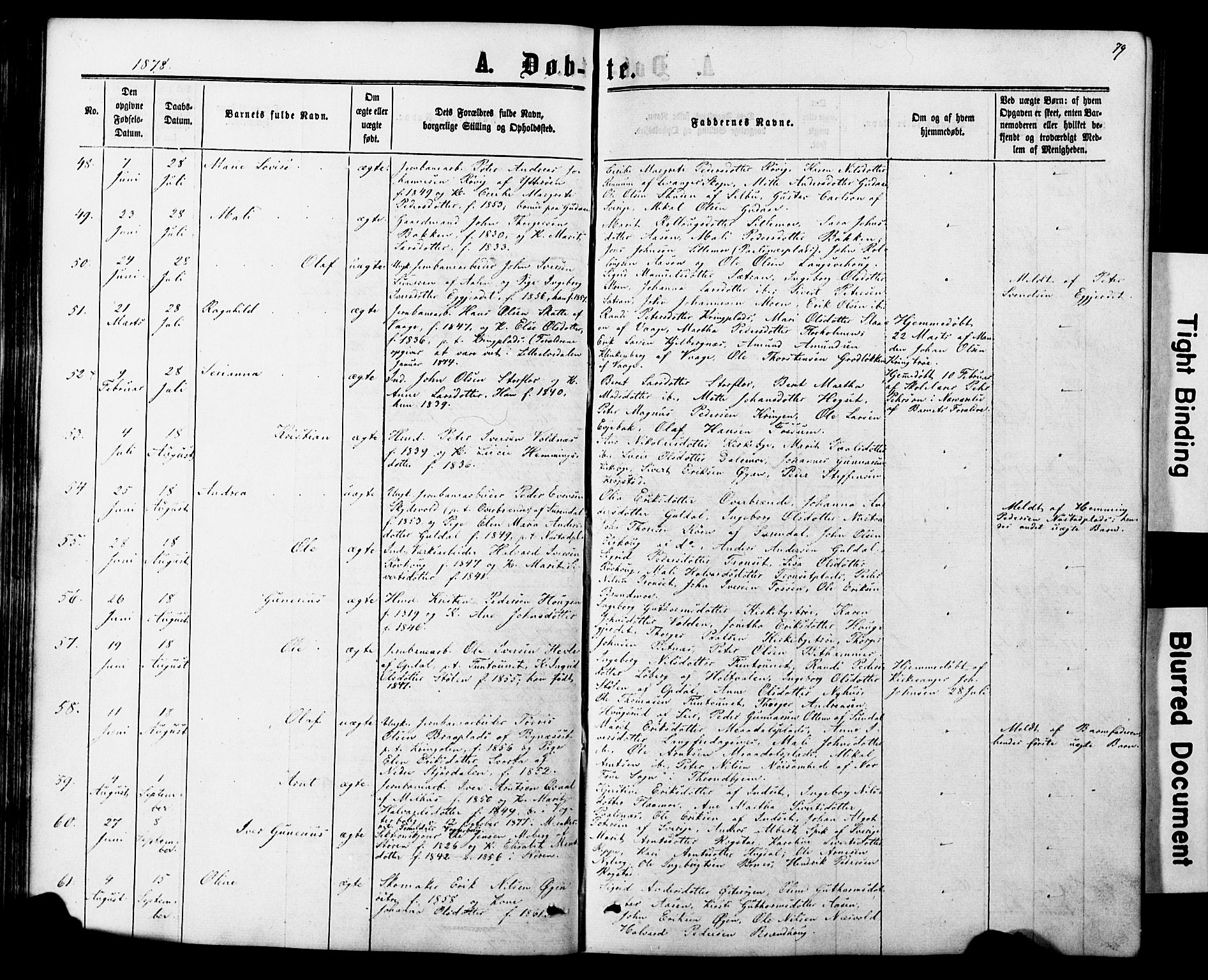 Ministerialprotokoller, klokkerbøker og fødselsregistre - Nord-Trøndelag, AV/SAT-A-1458/706/L0049: Parish register (copy) no. 706C01, 1864-1895, p. 79