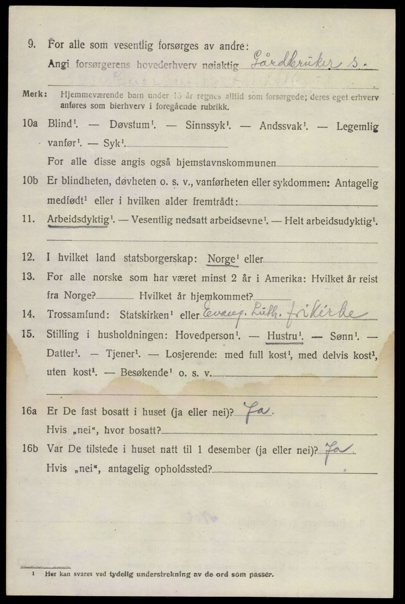 SAKO, 1920 census for Brunlanes, 1920, p. 7058